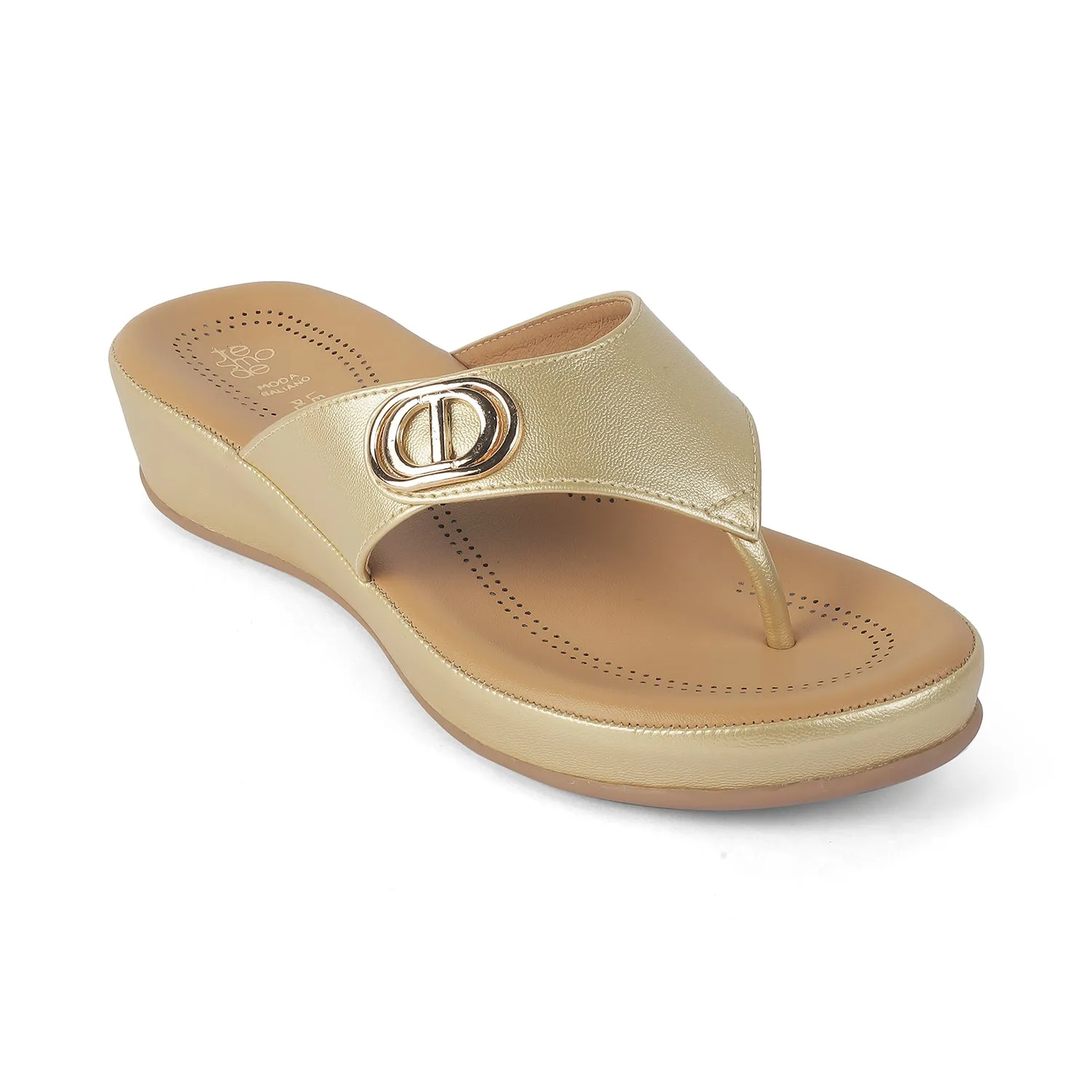 Tresmode Vantaa Gold Women's Dress Platform Flats The Most Comfortable Flat Shoes