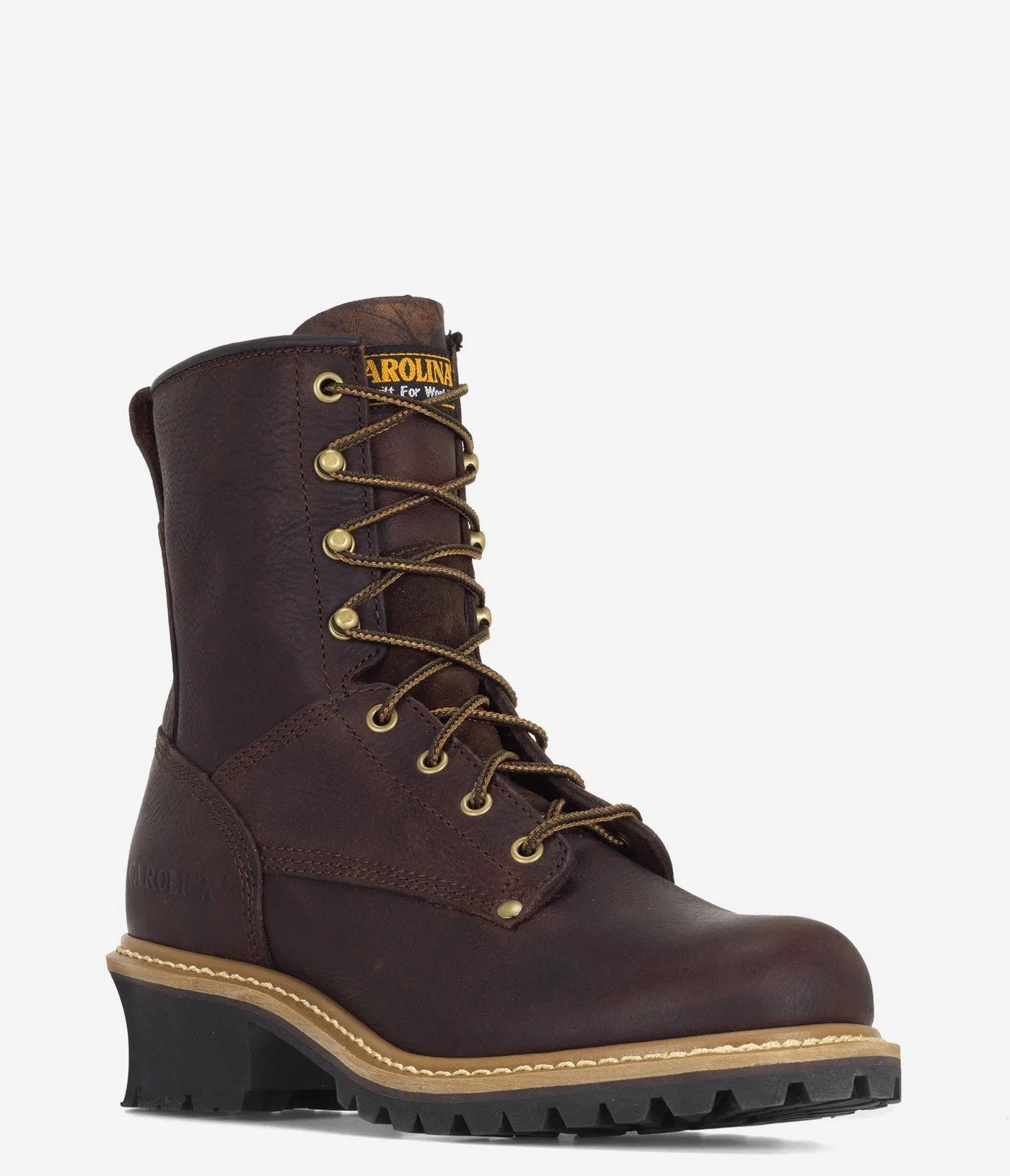 Carolina Elm 8" Leather Logger Boot - Men Socks For Cowboy Boots