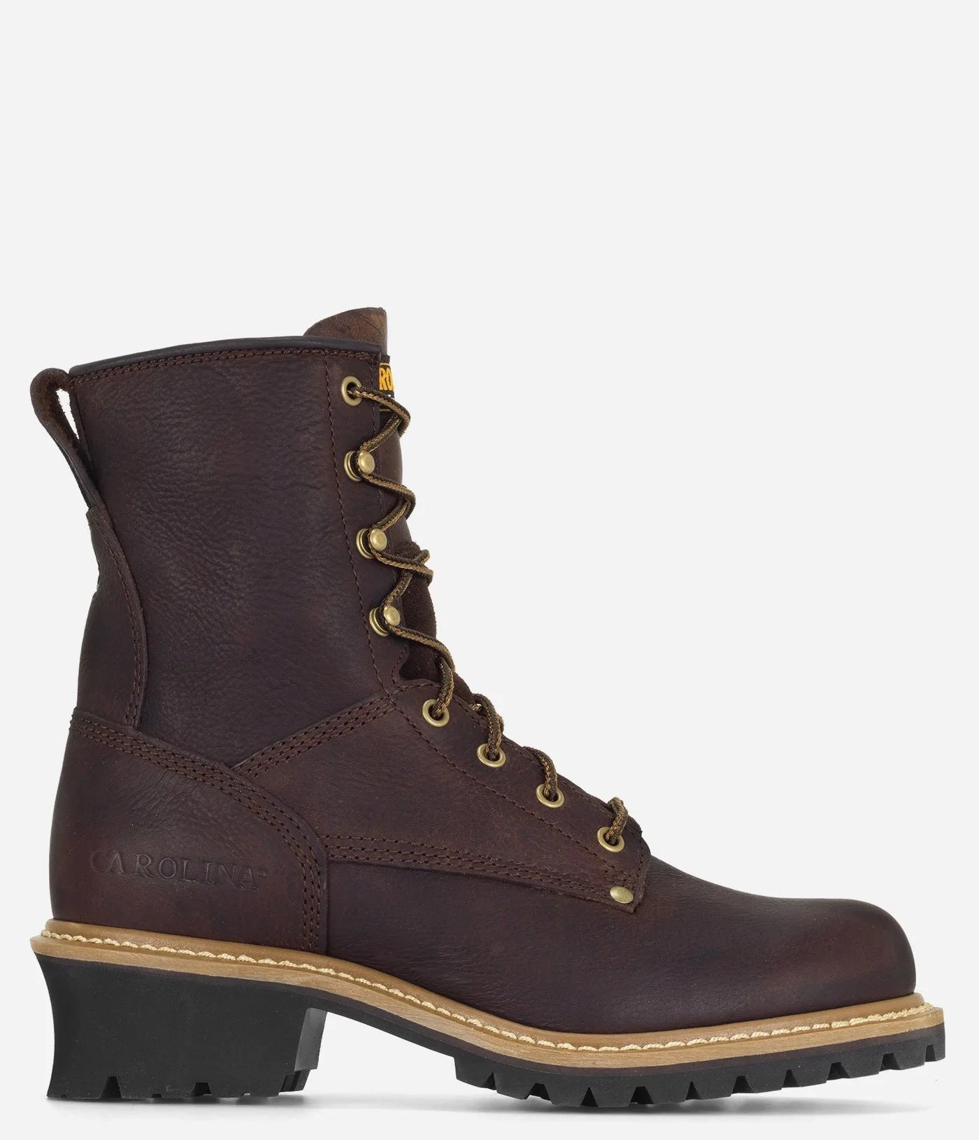 Zipper Western Boots Carolina Elm 8" Leather Logger Boot - Men