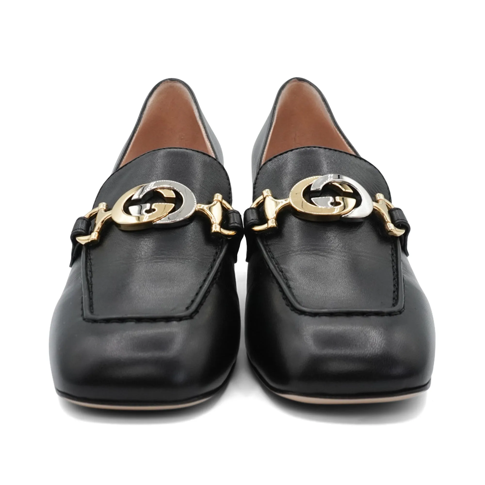 Gucci 'Malaga Kid' Heeled Loafers - Women's 37 Salvatore Ferragamo Suede Loafers