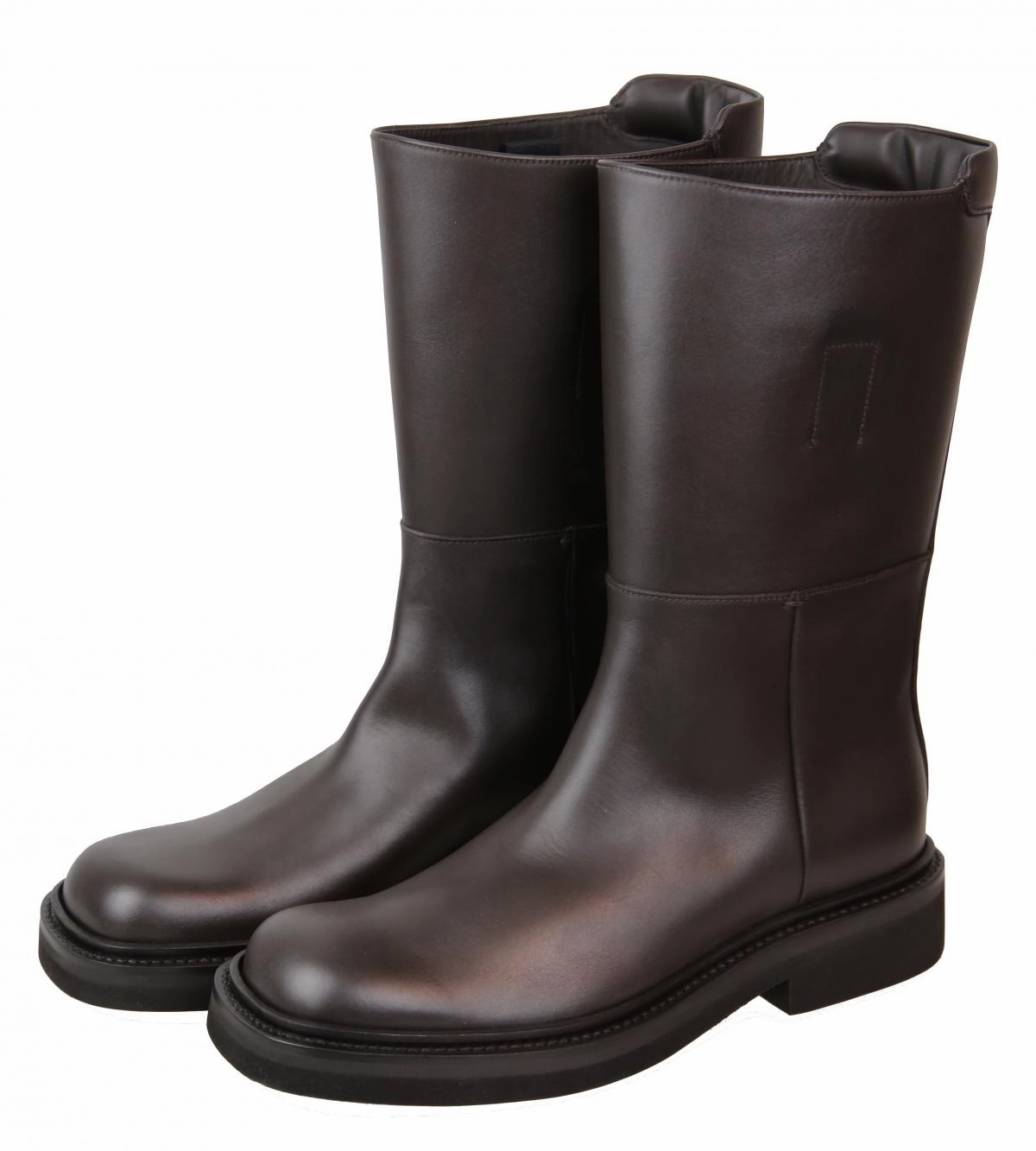 Business Casual Boots Prada Men's Brown welt-sewn Leather Boots 2WG011