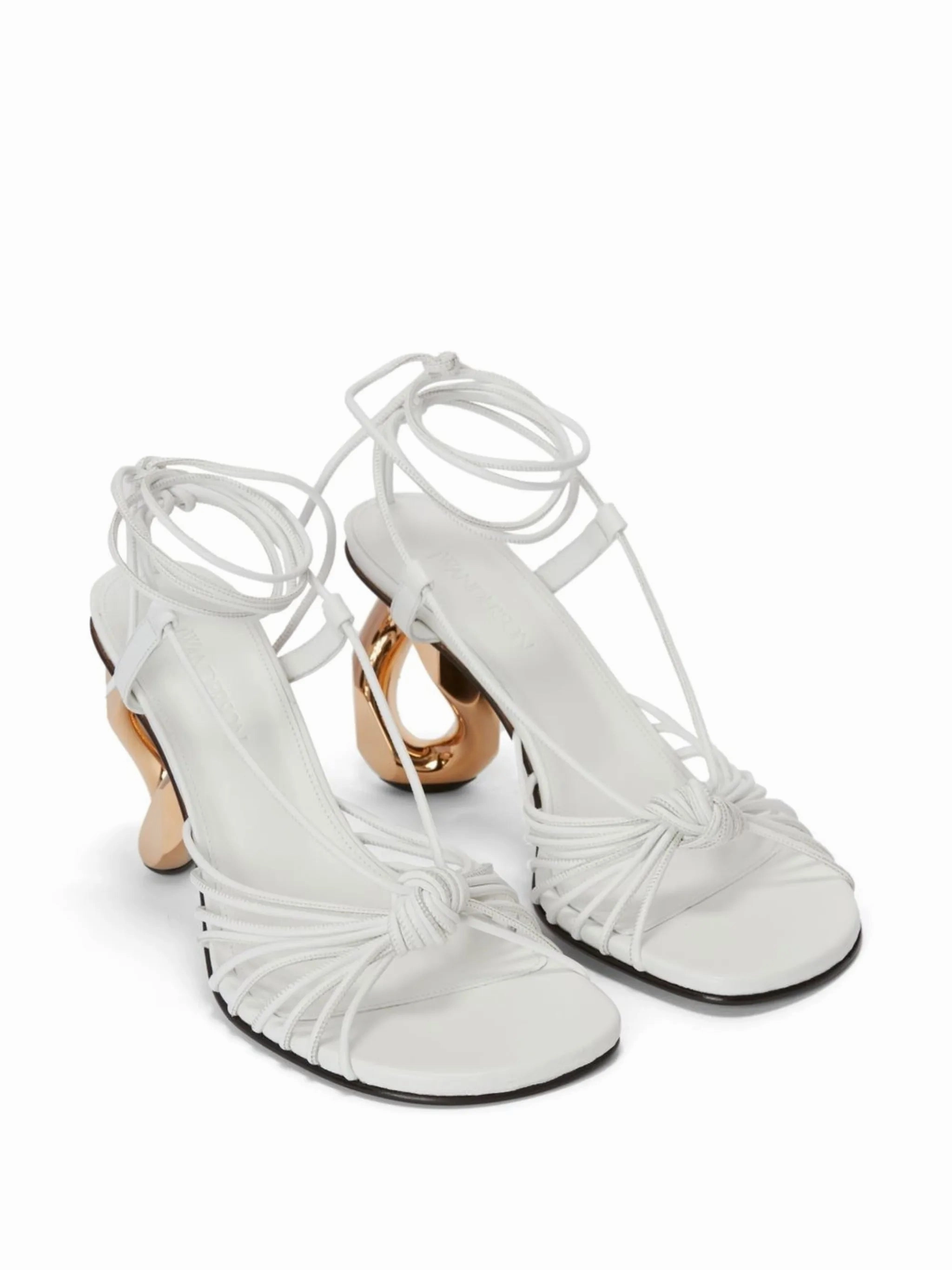 Job Opportunities chain-heel leather sandals