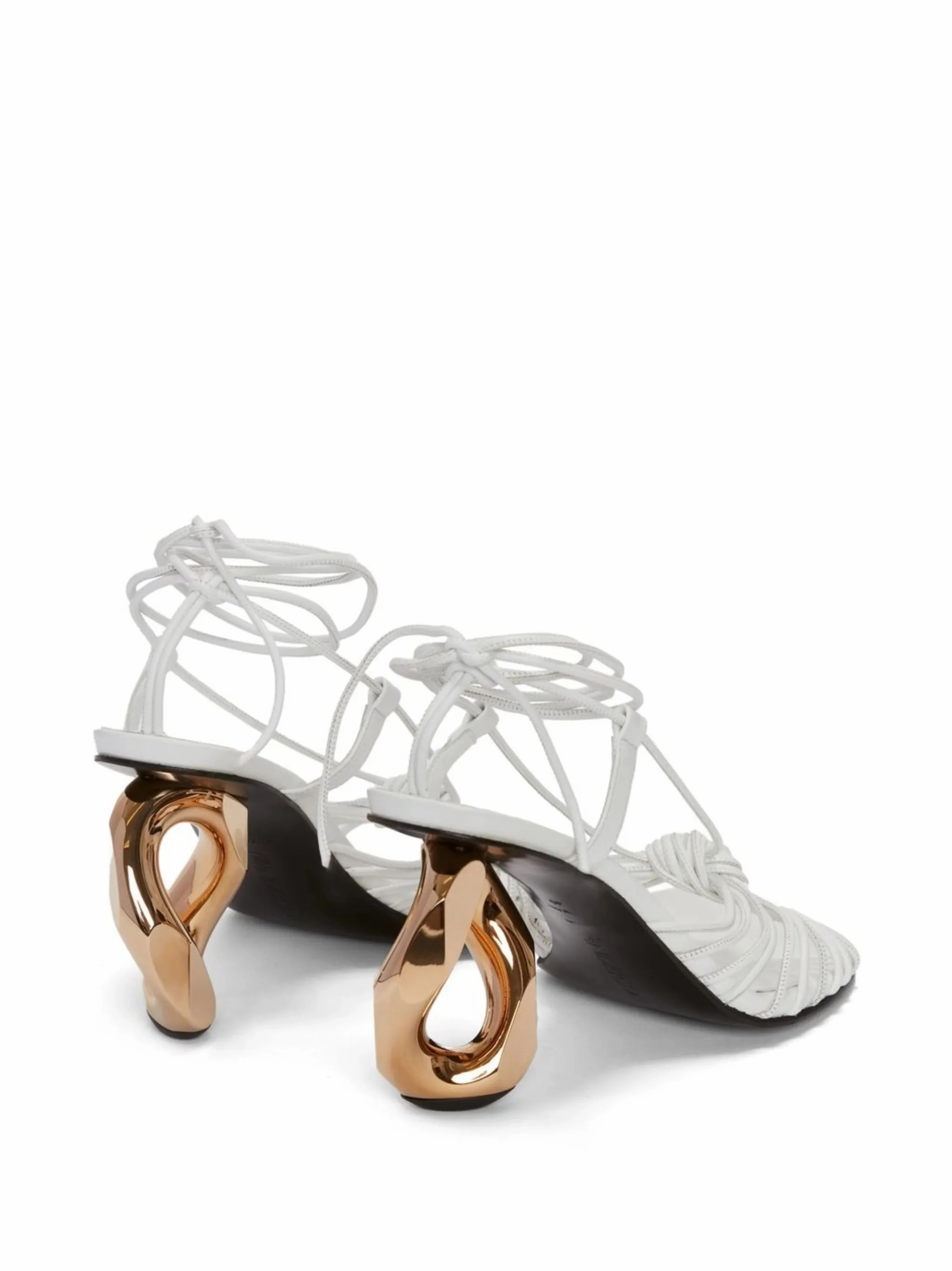 chain-heel leather sandals Wide Width Sandals