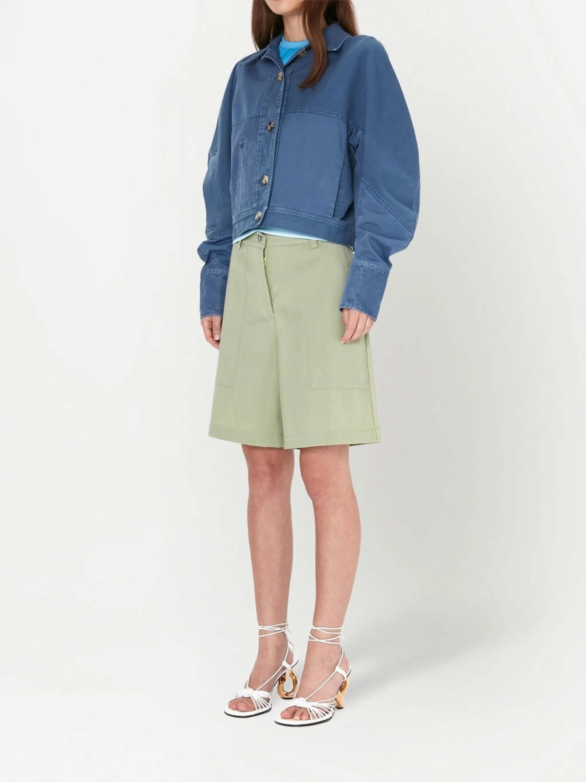 chain-heel leather sandals Pom Pom Sandals