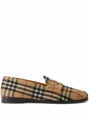 Dr. Martens Adrian T-bar Loafers check-pattern round-toe loafers