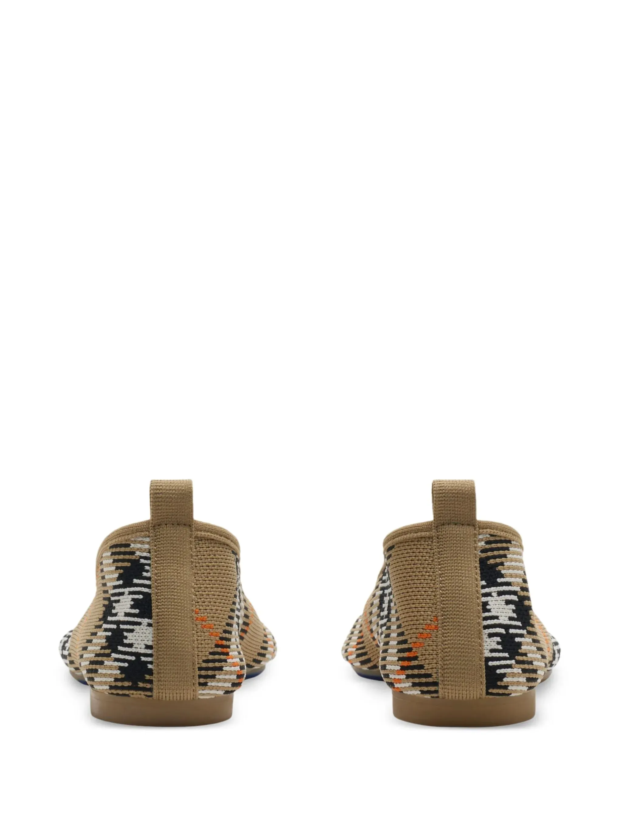 checkered knitted ballerina shoes Cheetah Flats Shoes