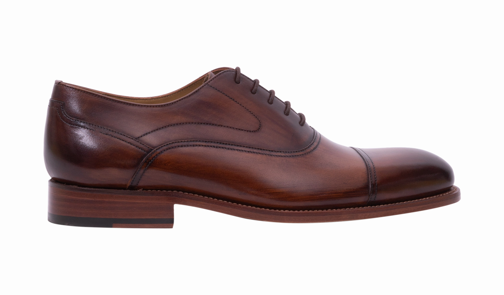 Cherwell-Hand Brushed Brown Great Jones Wingtip Oxfords