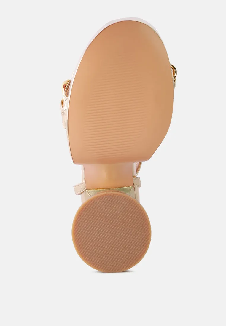 Sandals Ocho Rios Jamaica big bash metallic high platform chunky sandals