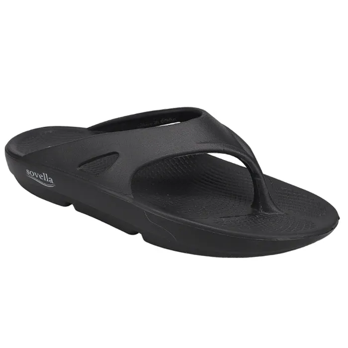 Woven Sandals Leather Sovella Men's PF Thong Black