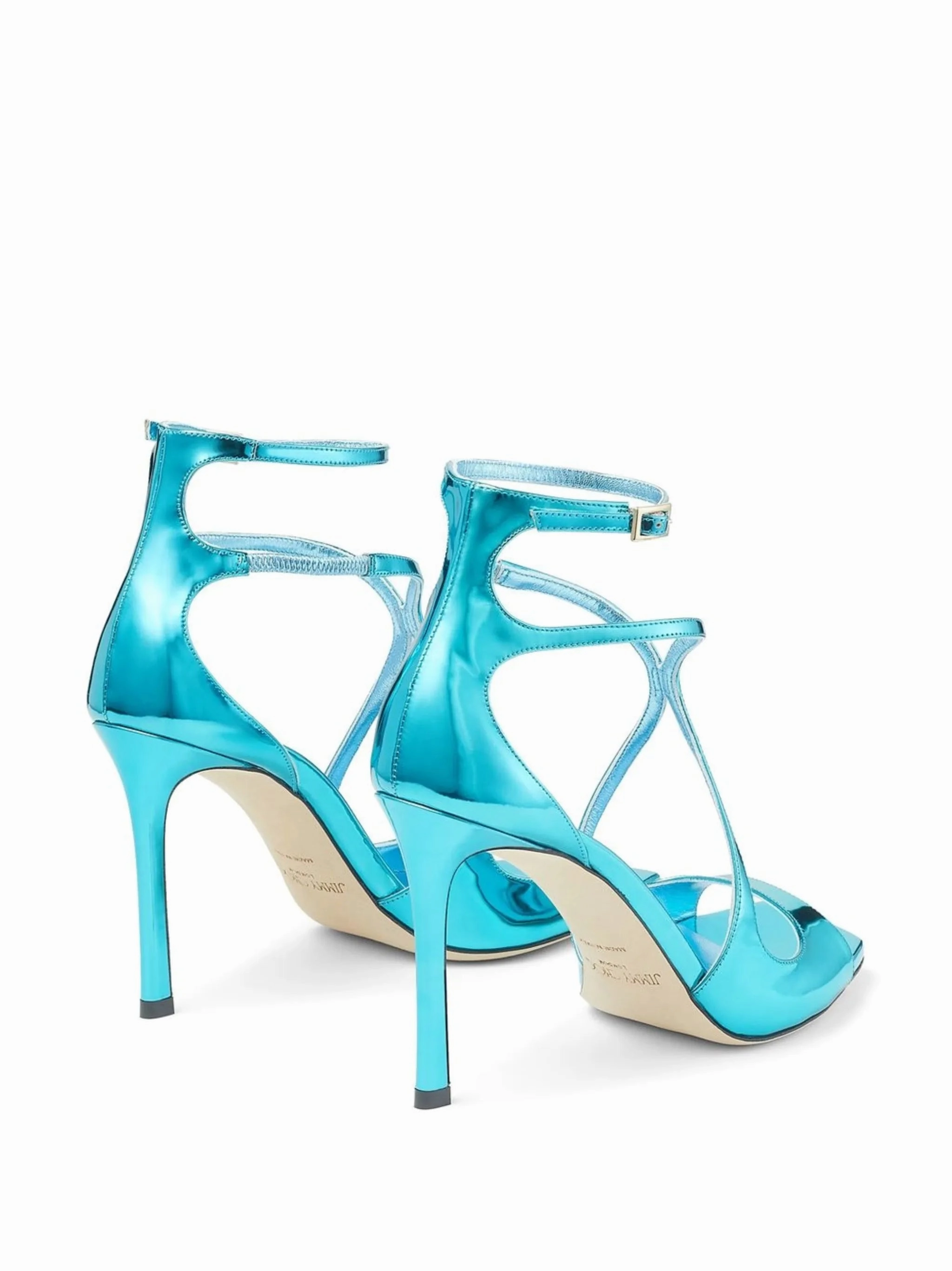 Azia 95mm metallic-effect sandals Comfortable Low Heel Sandals