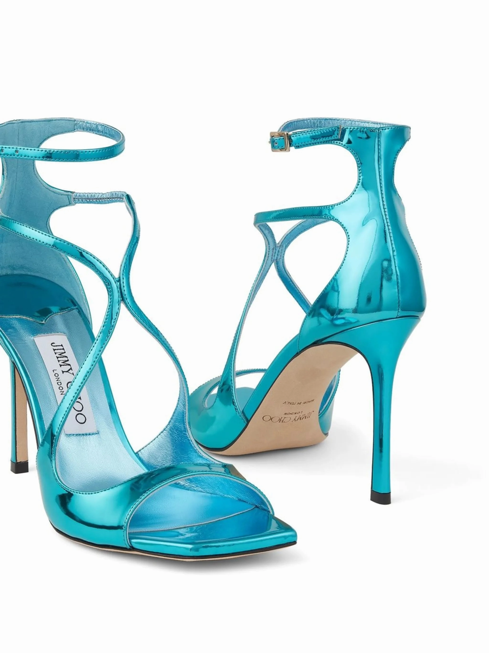 Sandals Park Azia 95mm metallic-effect sandals