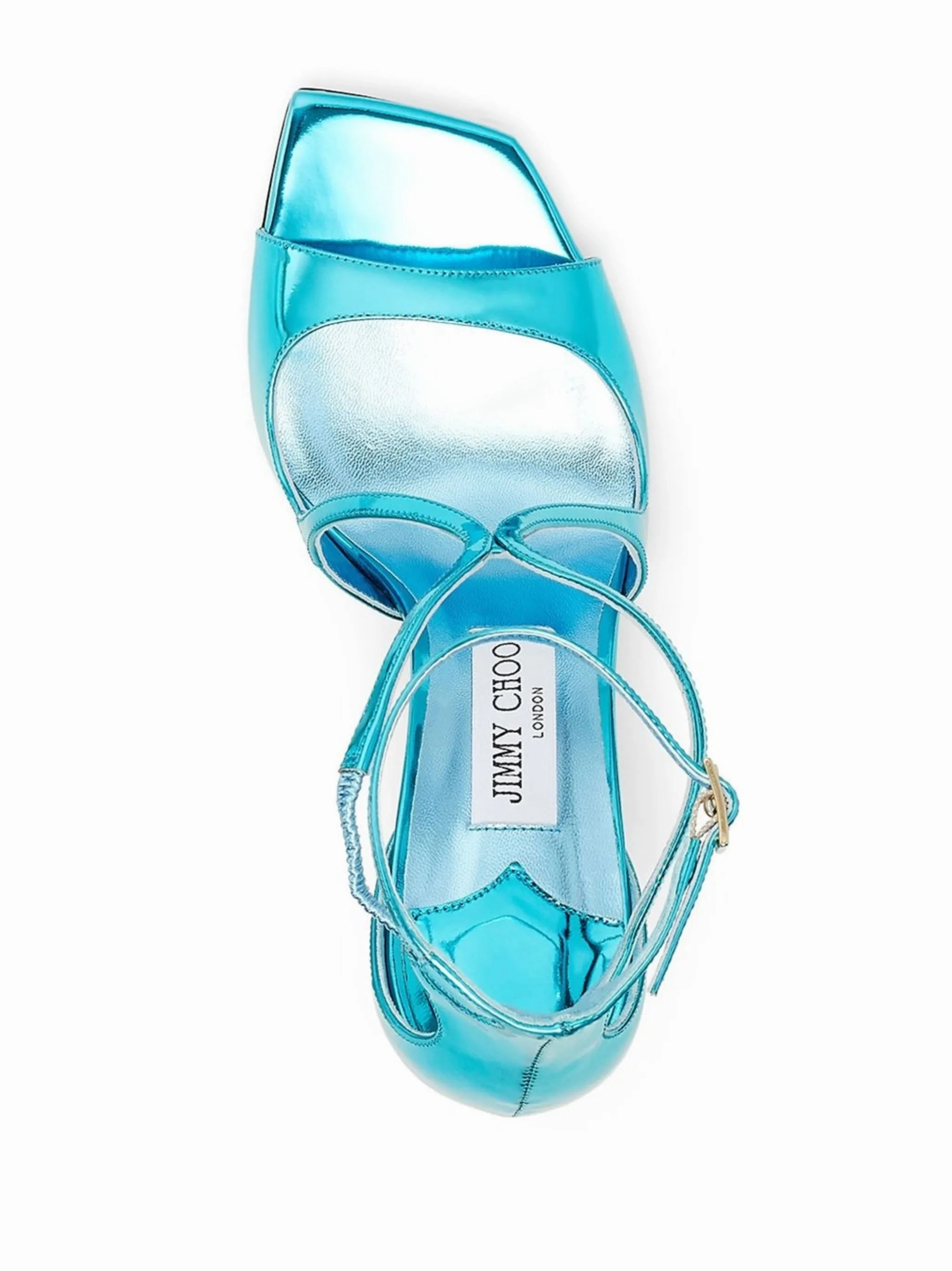 Sandals St. Lucia Grande Azia 95mm metallic-effect sandals