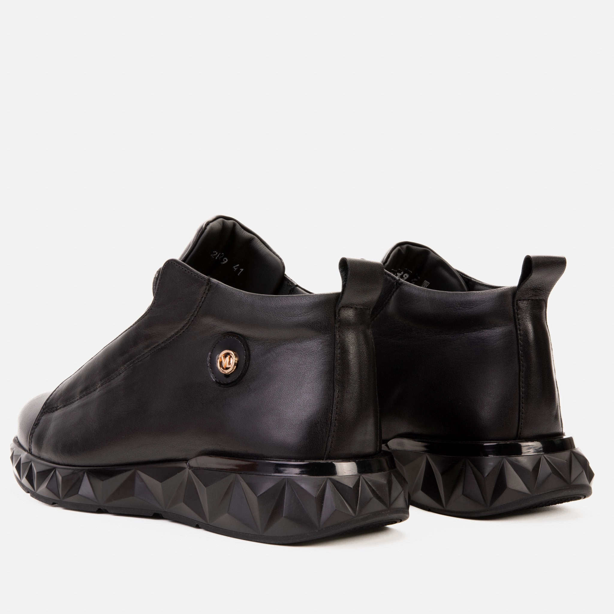 The Vertex Black Leather Men's Sneaker Hike Boots