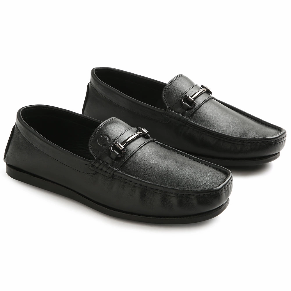 Healers Black Casual Loafers For Men S201-01 By Liberty Monogram Loafers