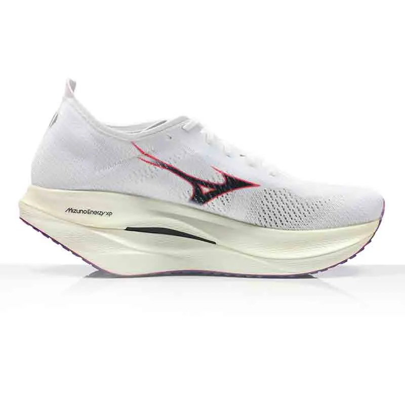 Dress Running Shoes Mizuno Wave Rebellion Pro 3 Men's Running Shoe - White/Baritone Blue/Fiery Coral