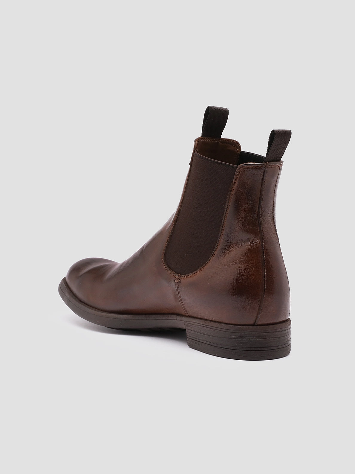 Best Pull On Work Boots CHRONICLE 002 - Brown Leather Chelsea Boots