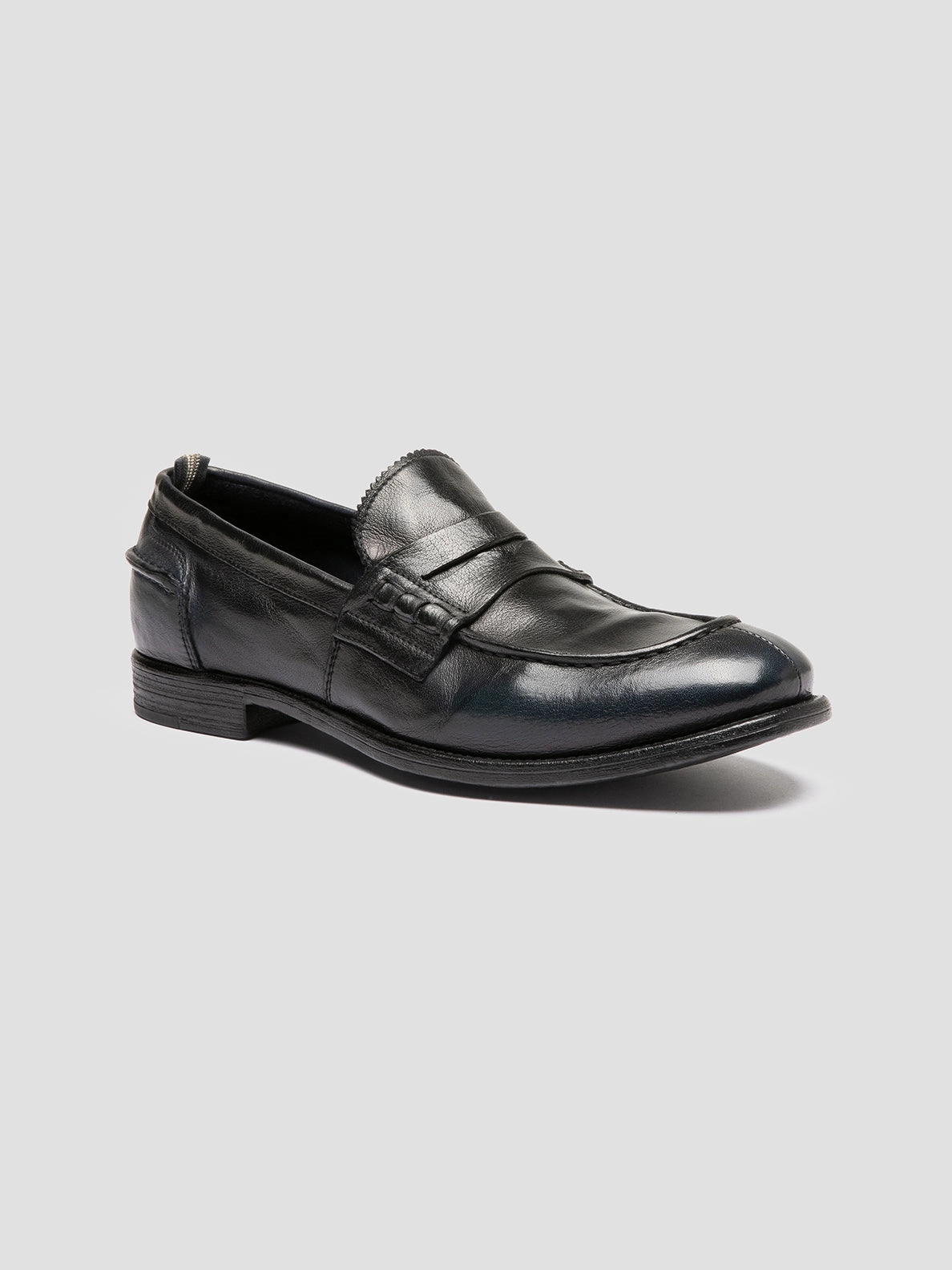 Bougeotte Loafers CHRONICLE 144 - Navy Leather Penny Loafers