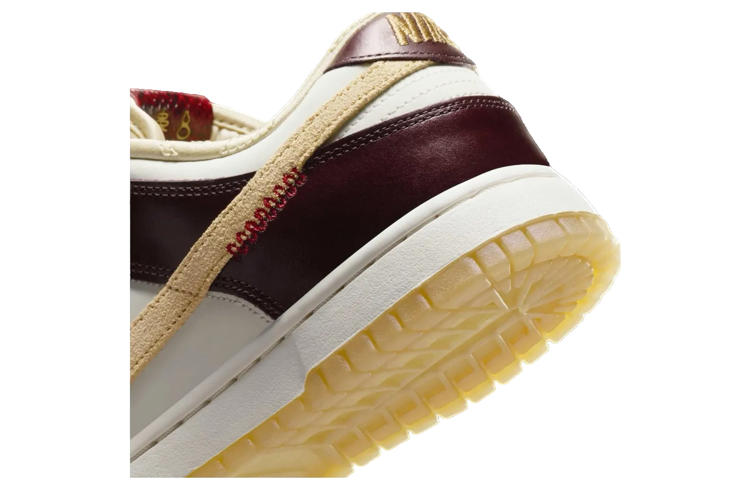 Nike Women's Dunk Low Lx Shoes - Burgundy Crush / Sail / Team Gold / Dark Red Off-white Shoes Nike