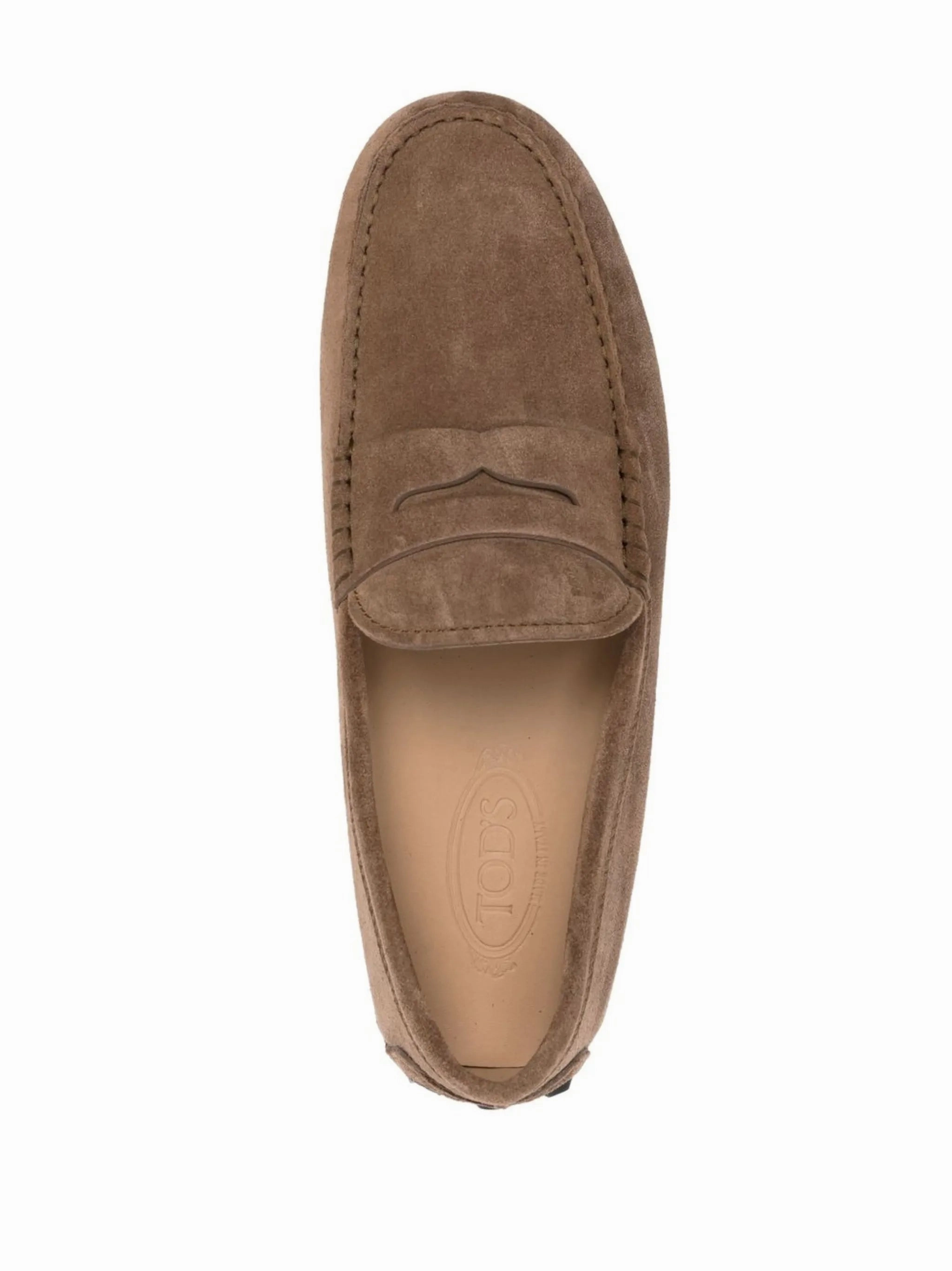 Ruched Loafers In Leather City Gommino suede shoes