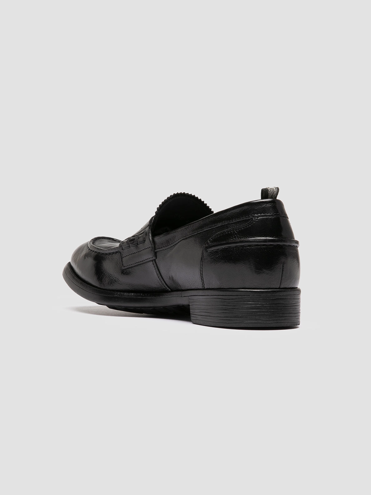 CHRONICLE 056 - Black Leather Penny Loafers Star Loafers