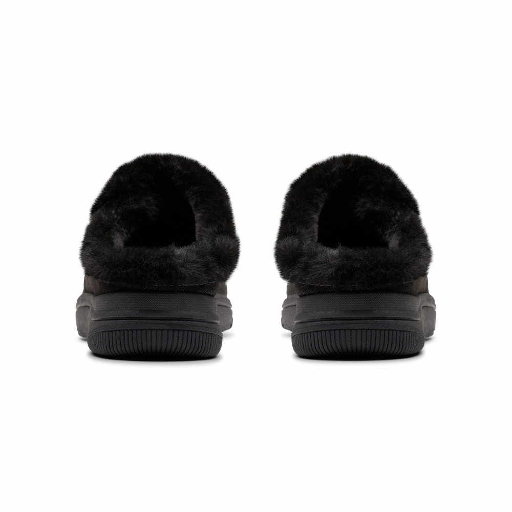 Slides Amazon Clarks Breeze Myth Black Clog (Women's)