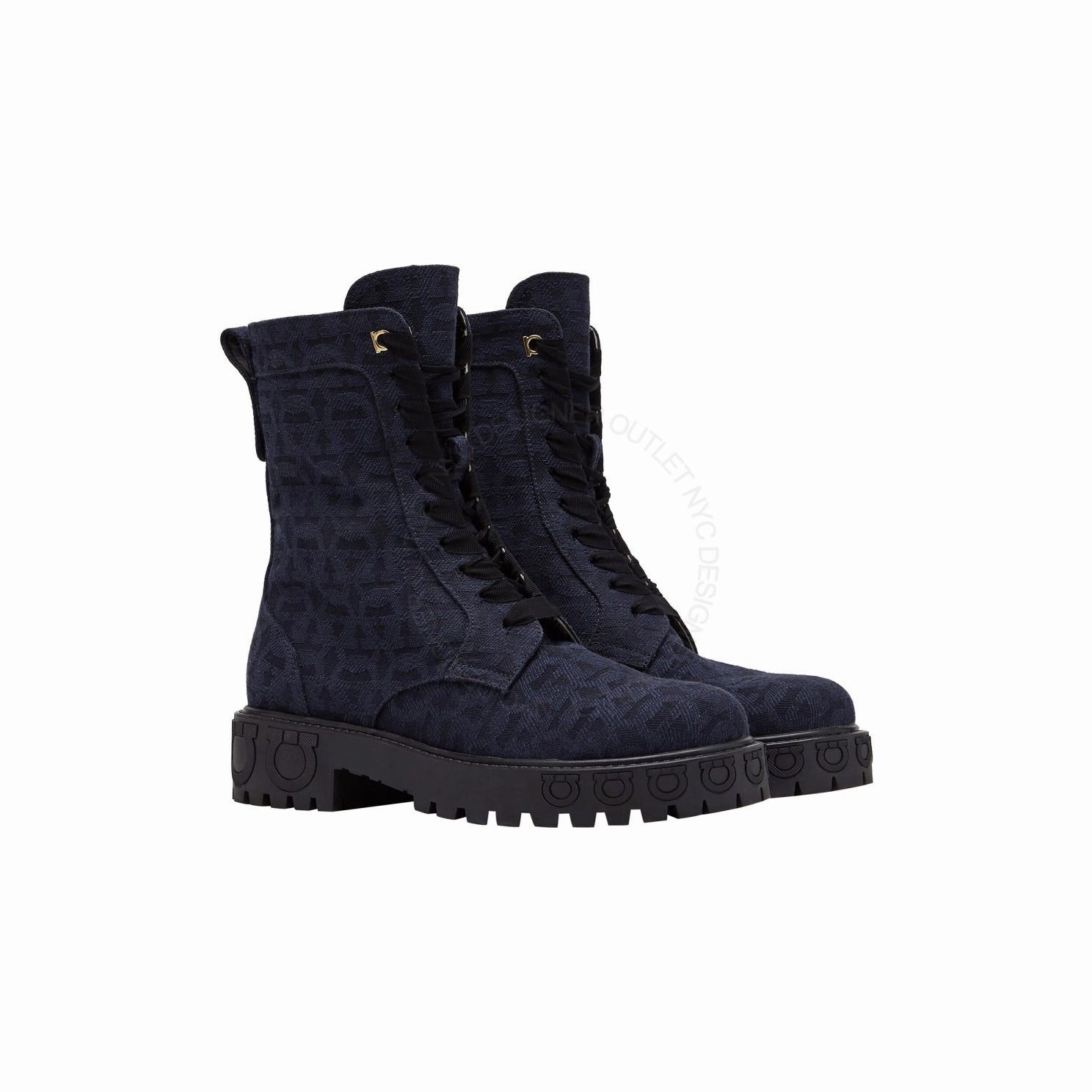 Ferragamo Chopper Women Boots Croc Puff Boots