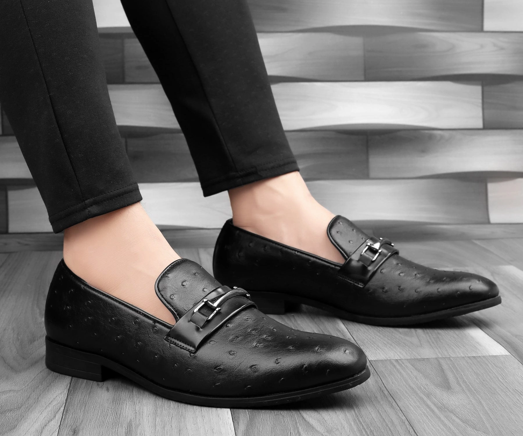 Gucci Shoes Loafers Bacca Bucci OSTRICH Party Textured Loafers | Wedding Dress Formal Slip-on Shoes