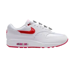 Nike Men's Air Max 1 Premium Shoes - White / Playful Pink / University Red Nike. Basketball Shoes