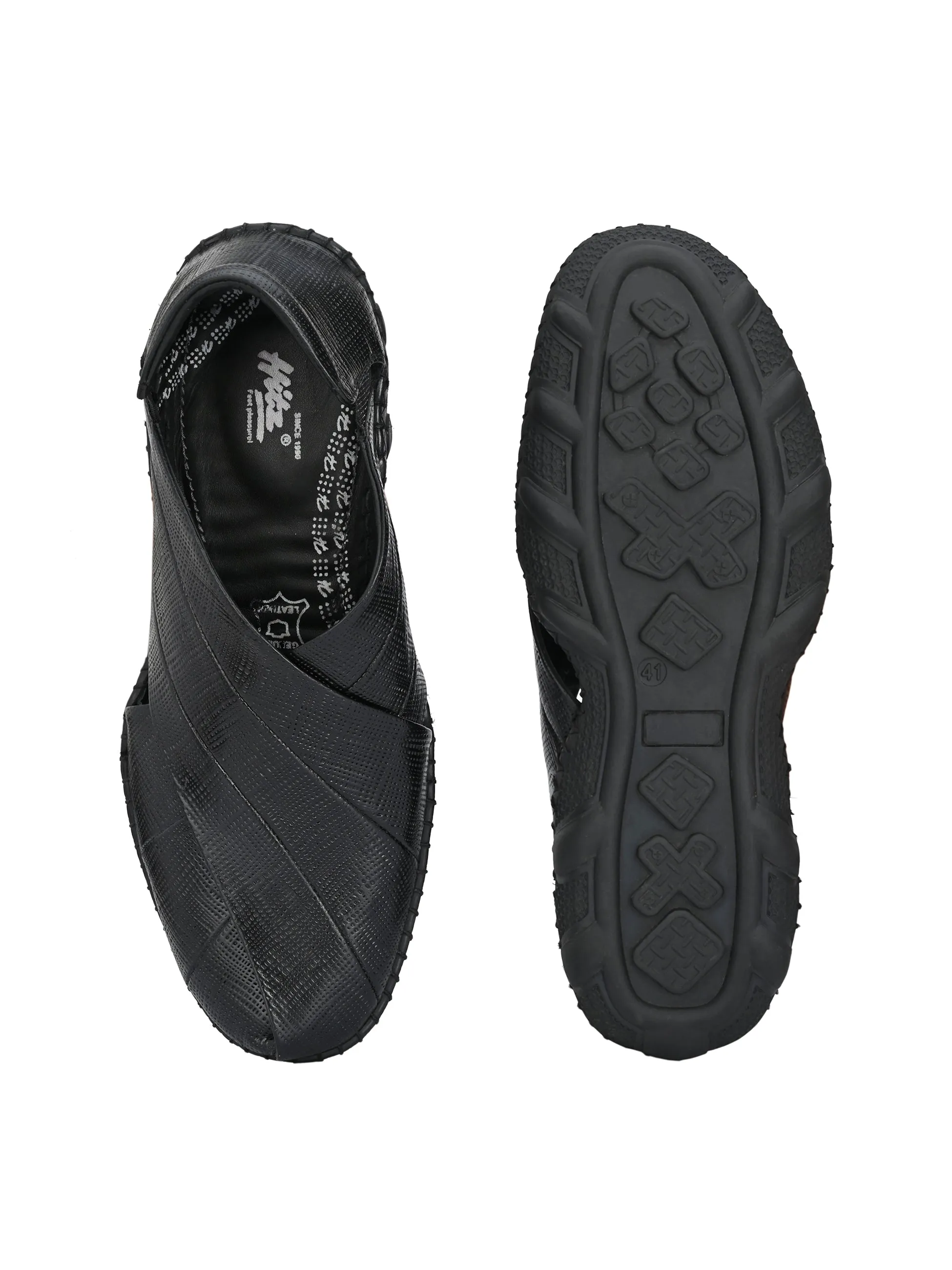 Caspian Leather Ethnic Slip-ons Lime Green Sandals