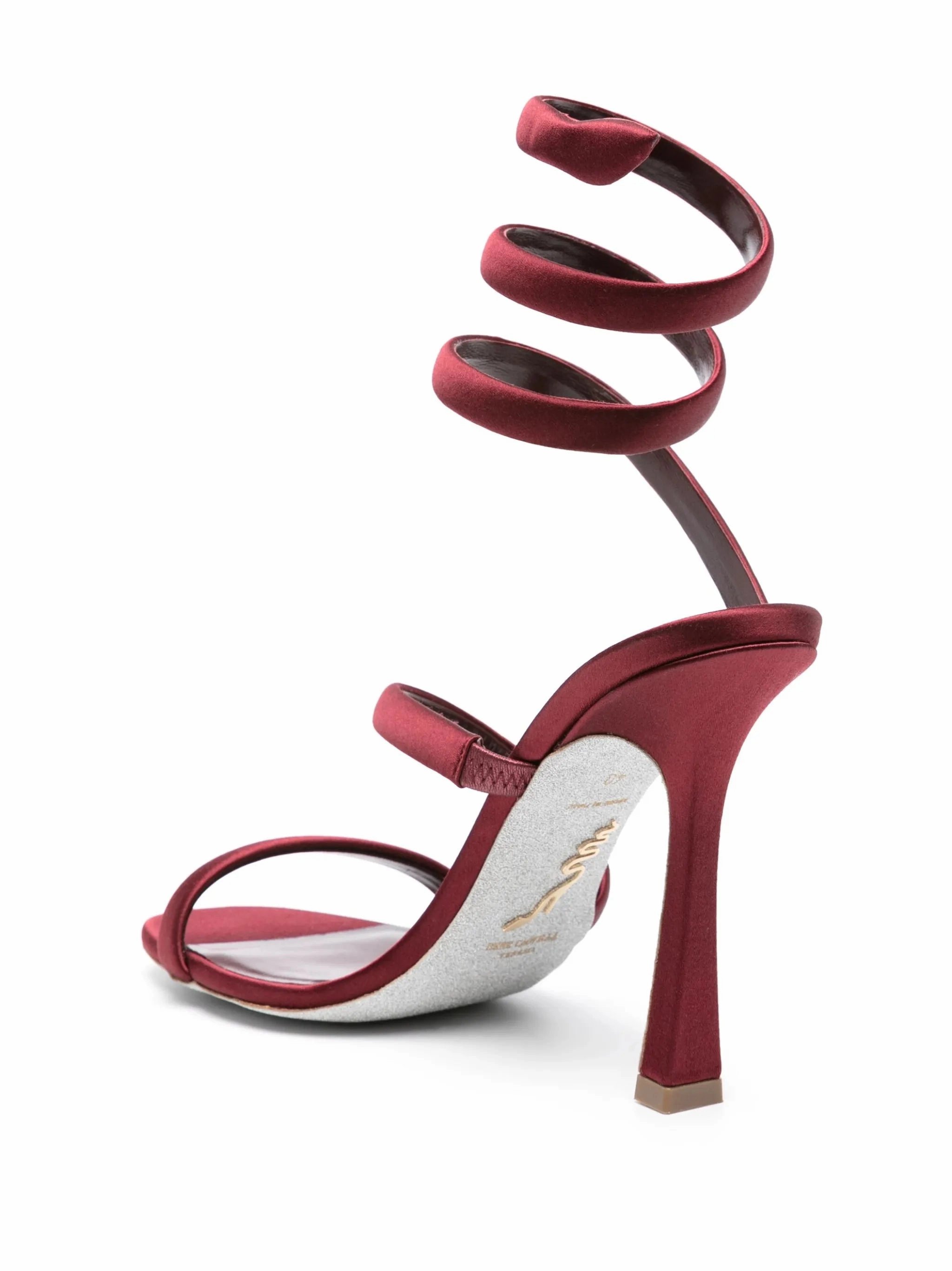 Sandals With Toes Covered Cleo 105mm satin sandals