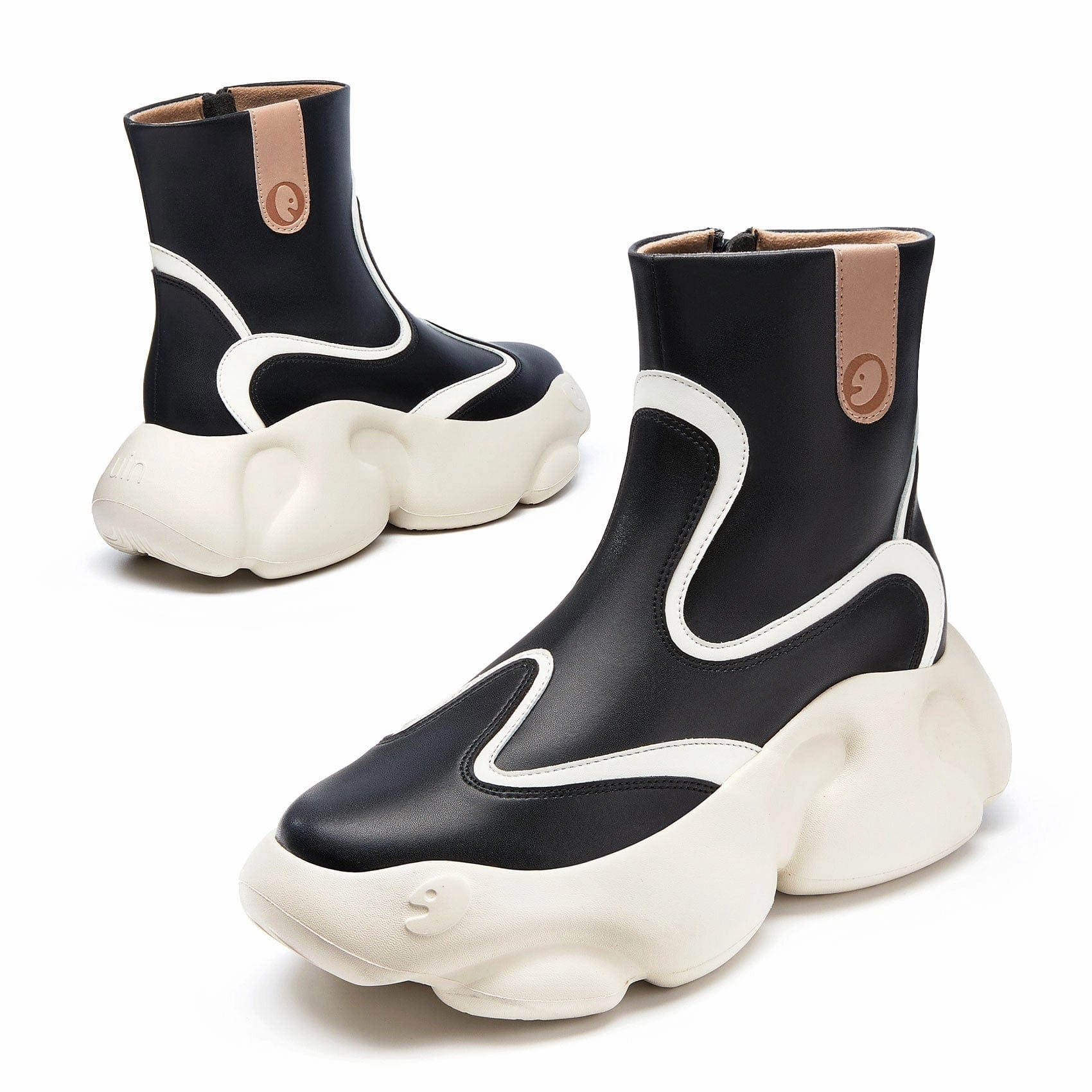 Straight Black Zarautz V Women Zip Front Boots