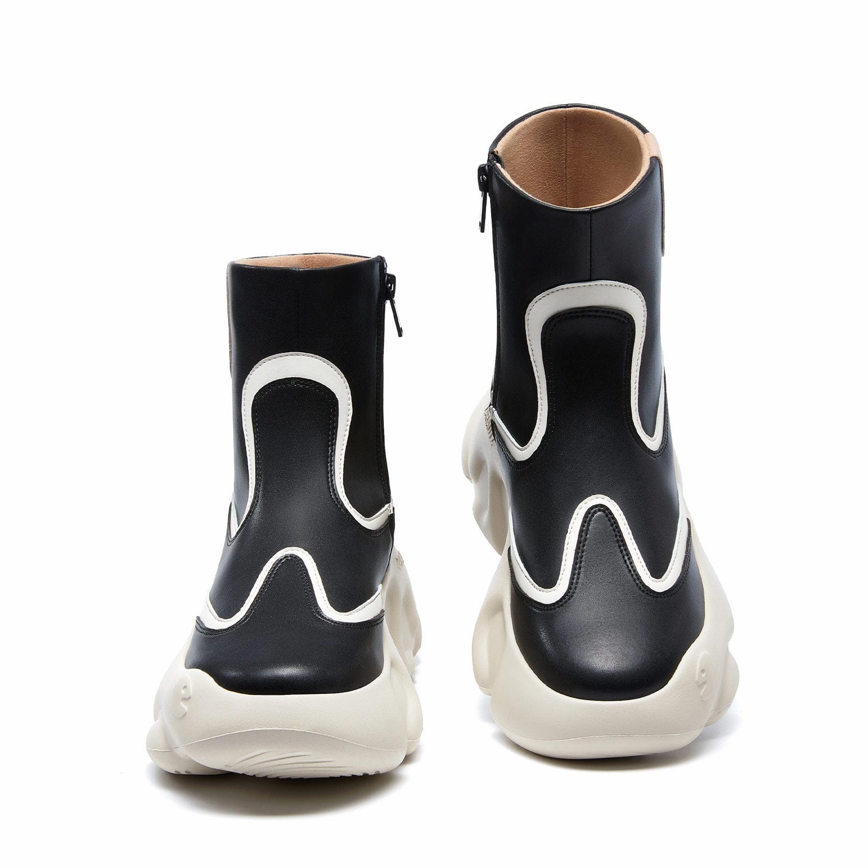 Low Heel Pointed Toe Boots Straight Black Zarautz V Women