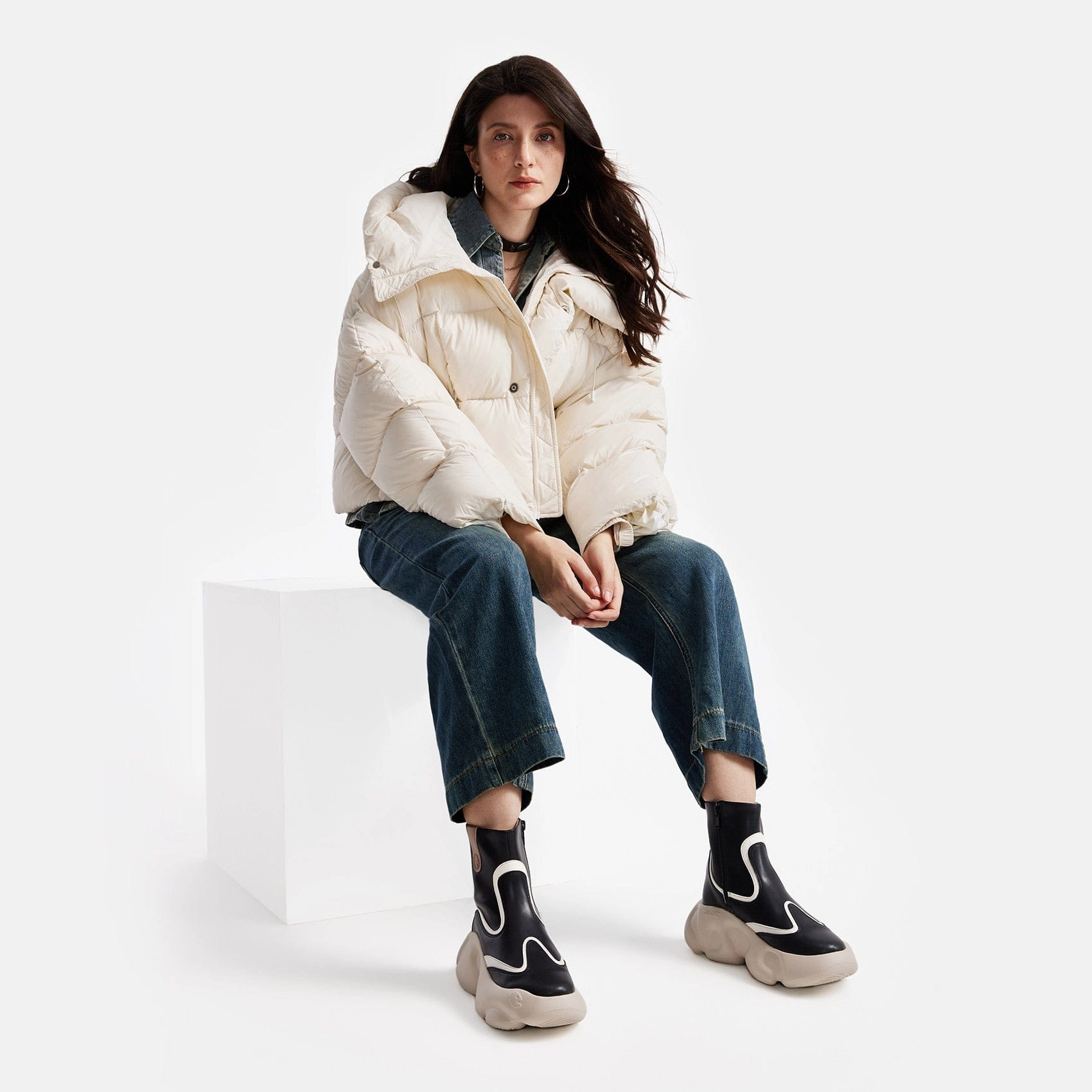 Steel Toe Western Boots Straight Black Zarautz V Women