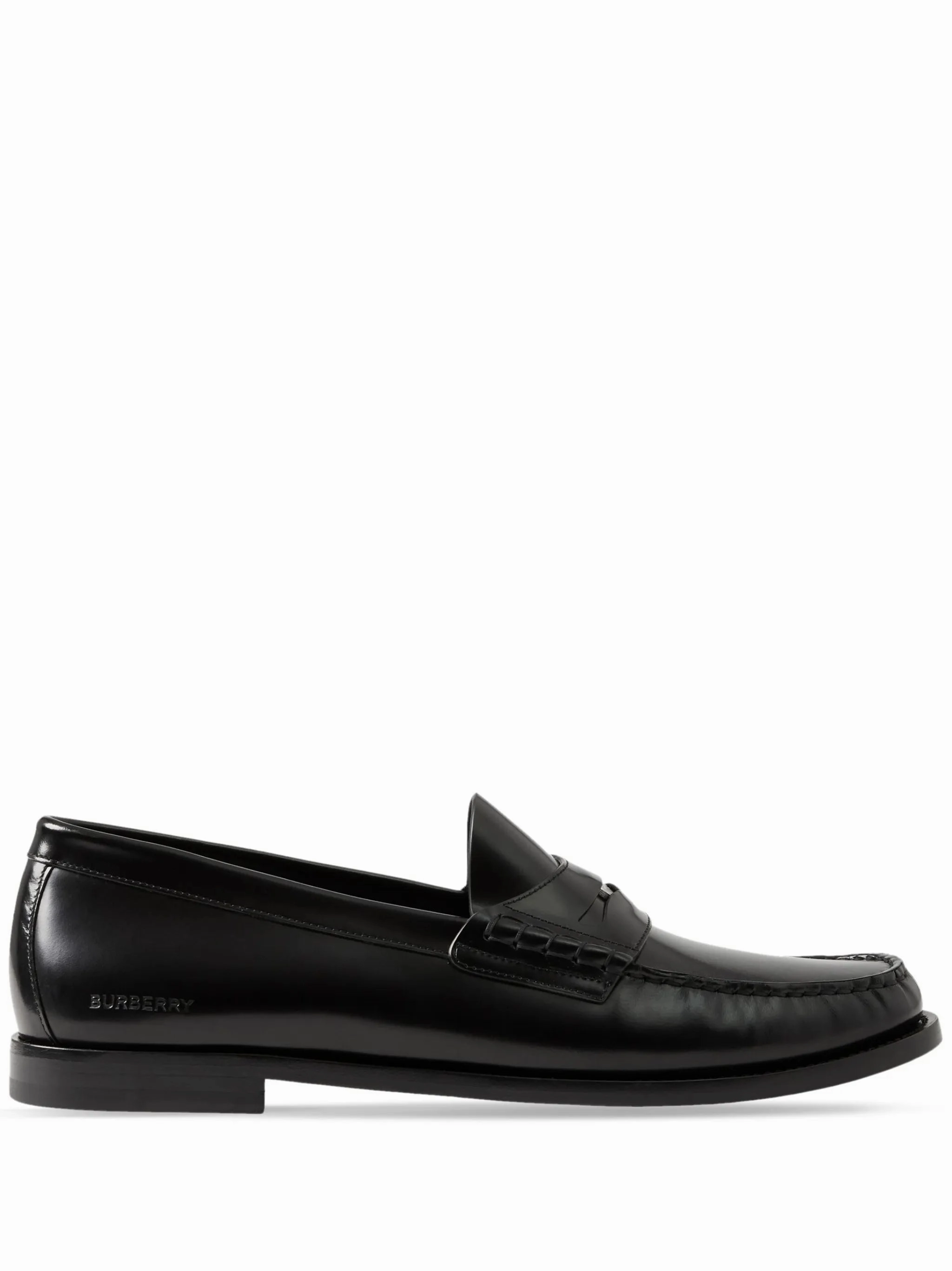 Loafers Style coin-detailing logo-debossed leather penny loafers