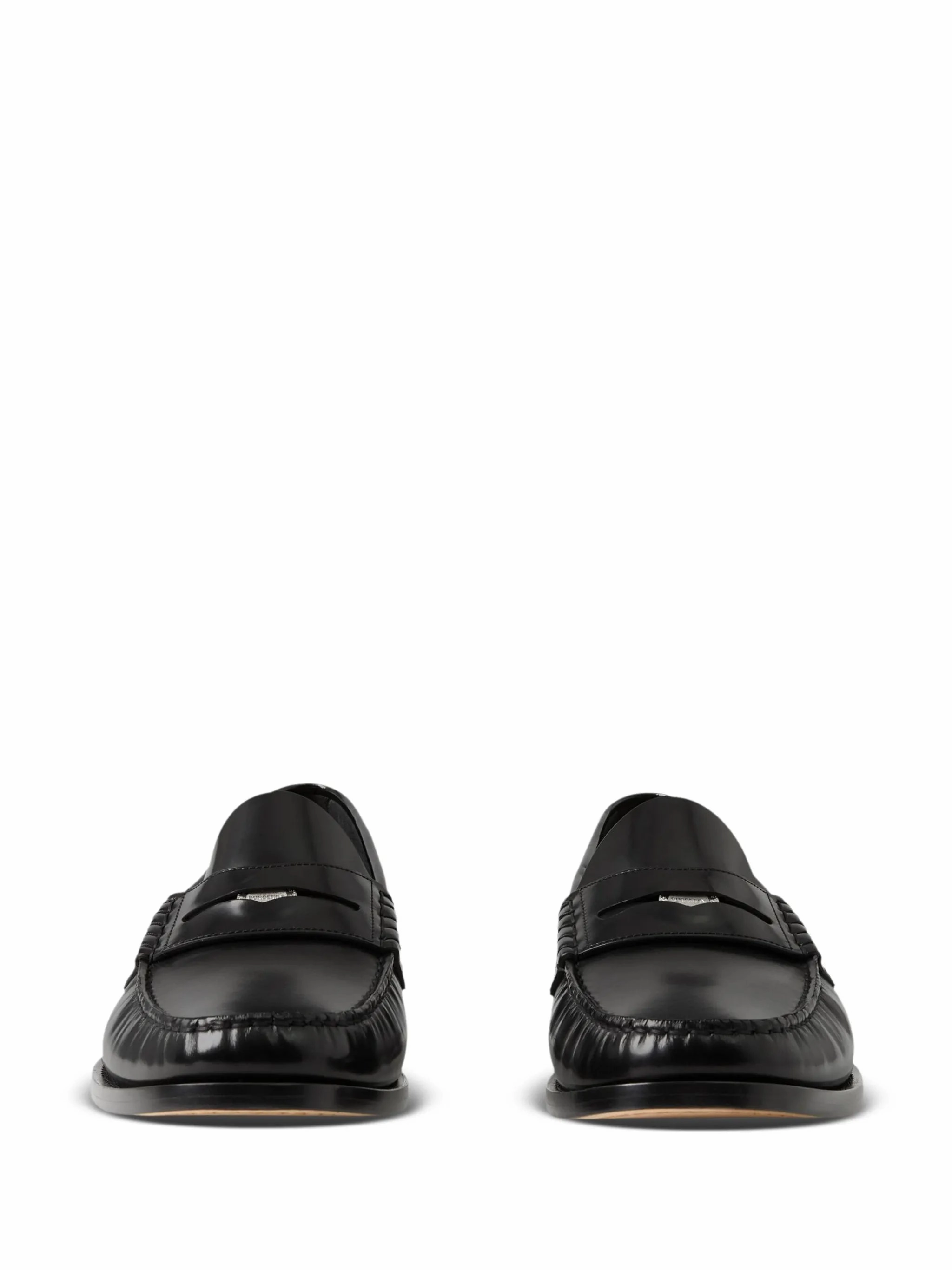 Loafers Velvet coin-detailing logo-debossed leather penny loafers
