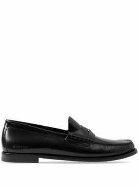 Comfort Platform Loafers coin-detailing logo-debossed leather penny loafers