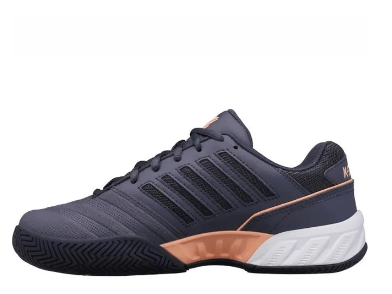 Best Tennis Shoes Running Walking K-Swiss Bigshot Light 4 Ladies Tennis Shoe (Graystone/Peach)