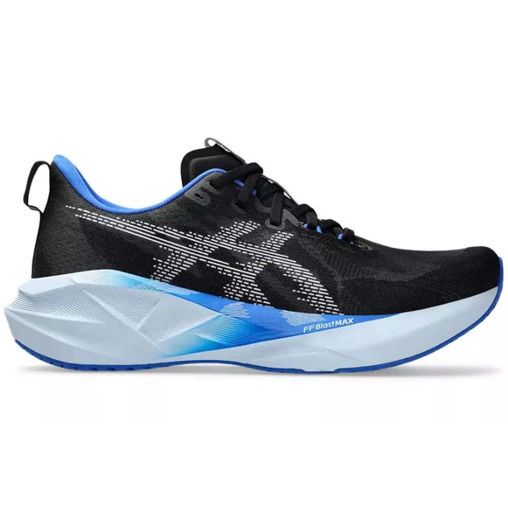 Men's Asics Novablast 5, Black/White, 11 D Medium Asics Shoes Flat