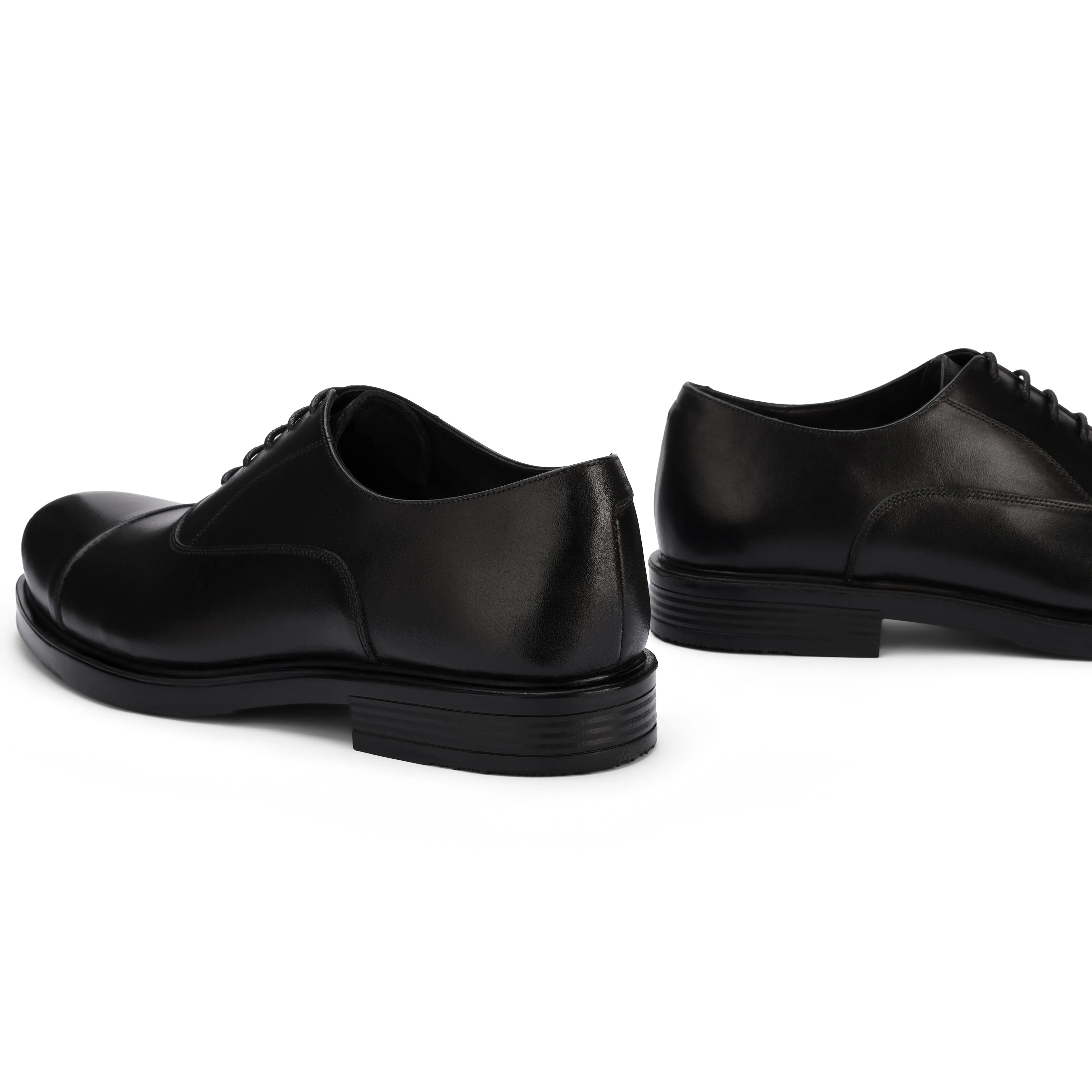 Brogues Before Oxfords Brio Regal Black Leather Dress Shoes - Black