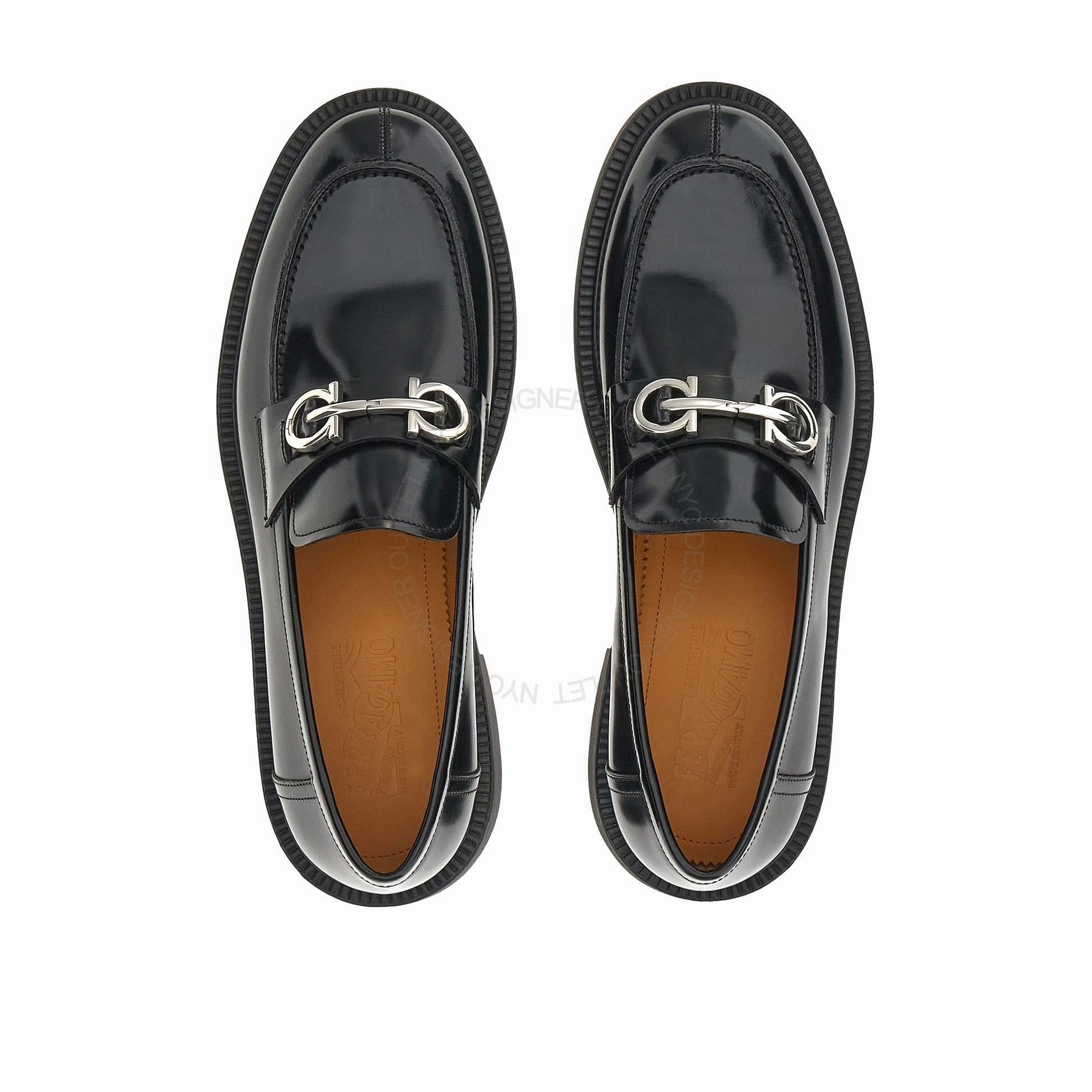 Heeled Loafers Leather Ferragamo Galles Loafers