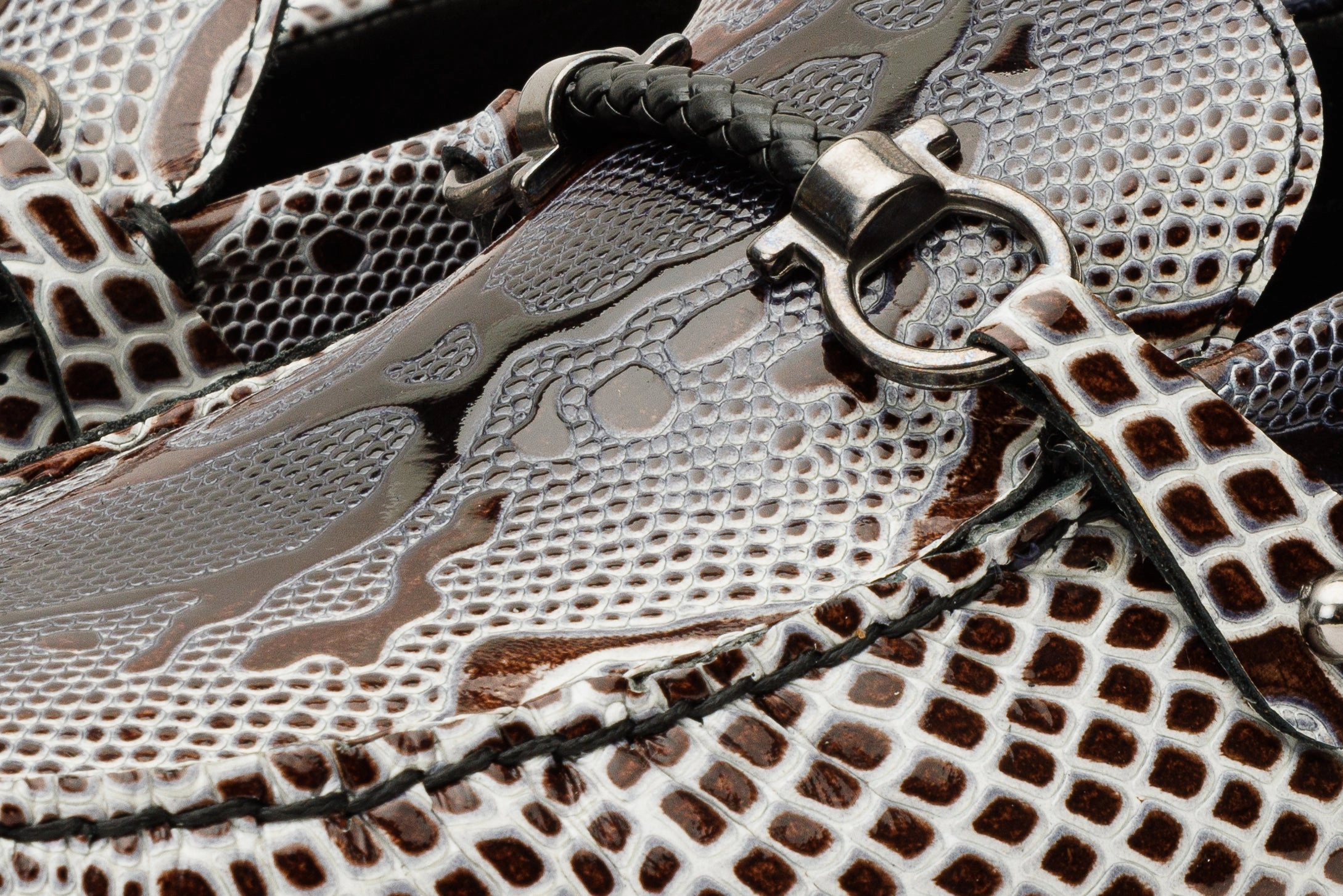 Bologna Black & White Bit Drive Loafer Men Shoe Natazzi Loafers