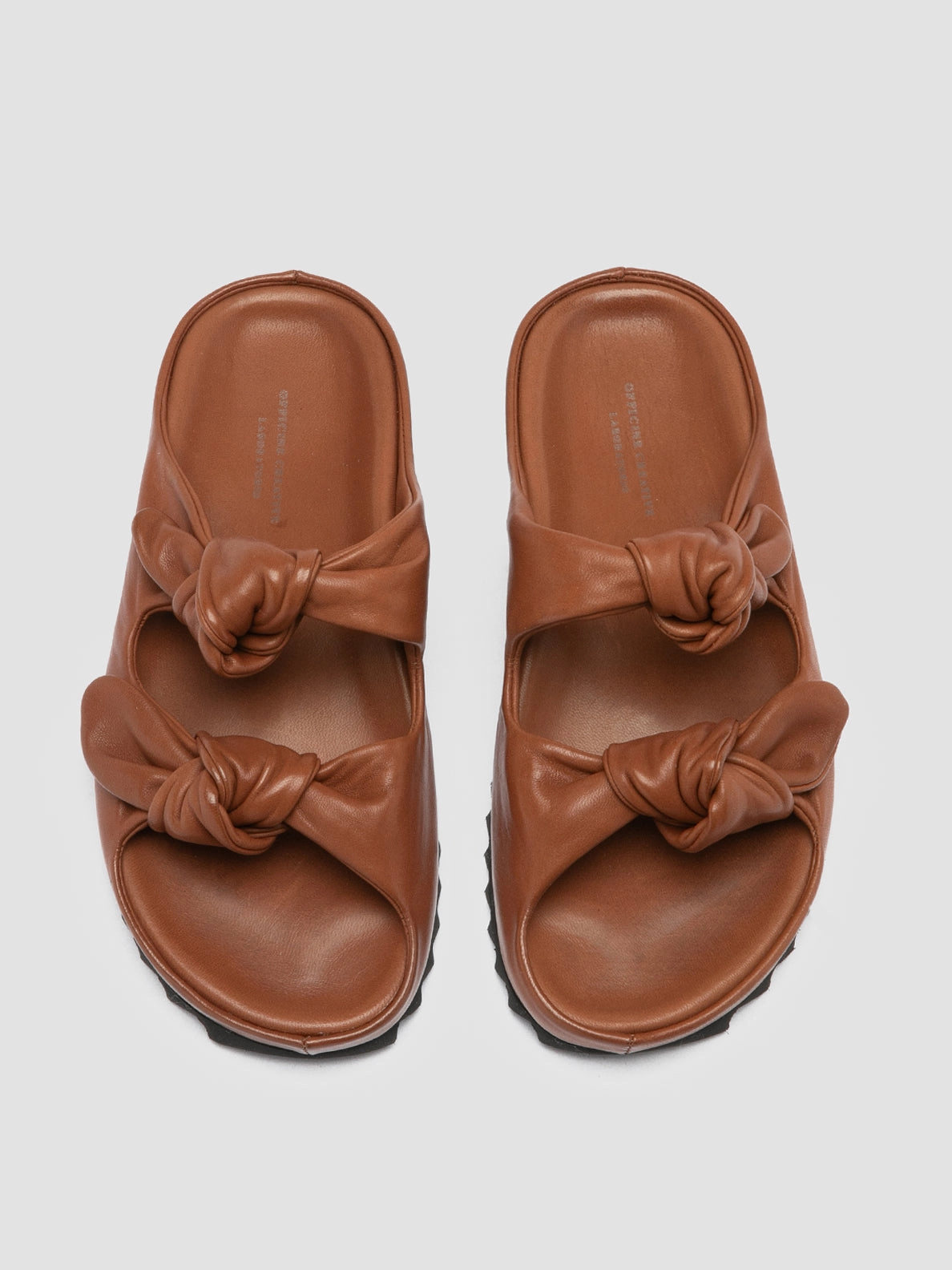 PELAGIE 010 - Brown Leather Sandals Sandals With The Bow