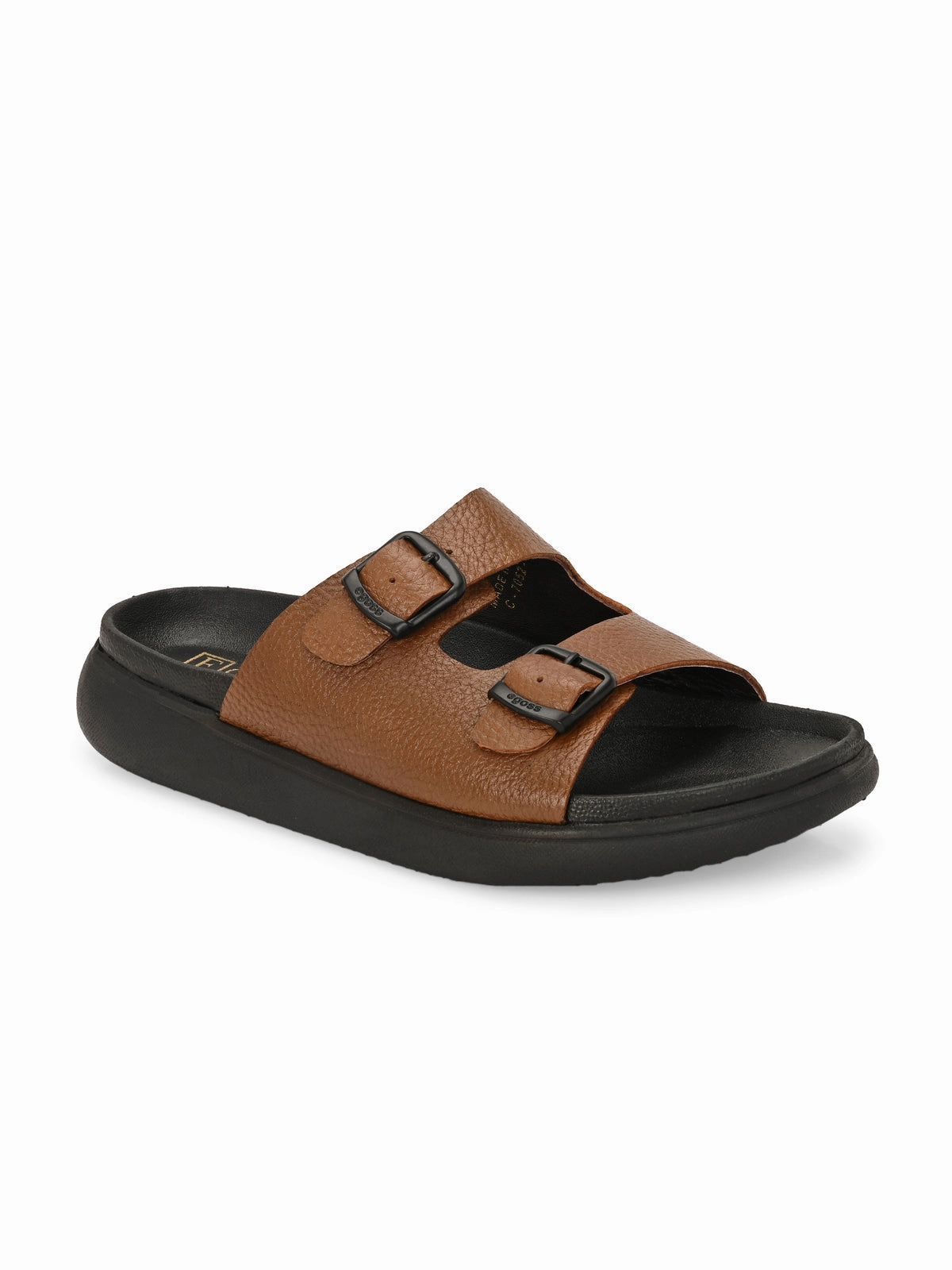 Ora Slides Kai Double Strap Leather Sliders
