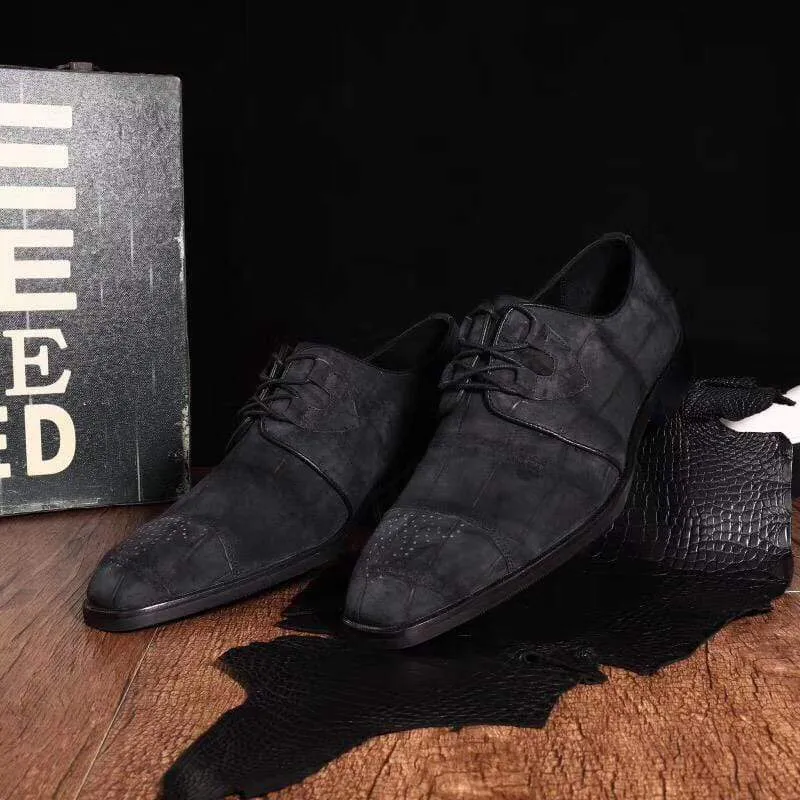 Crocodile Shoes Classic Sanded Genuine Crocodile Leather Slip On loafers driving shoes Black Penny Loafers Summer