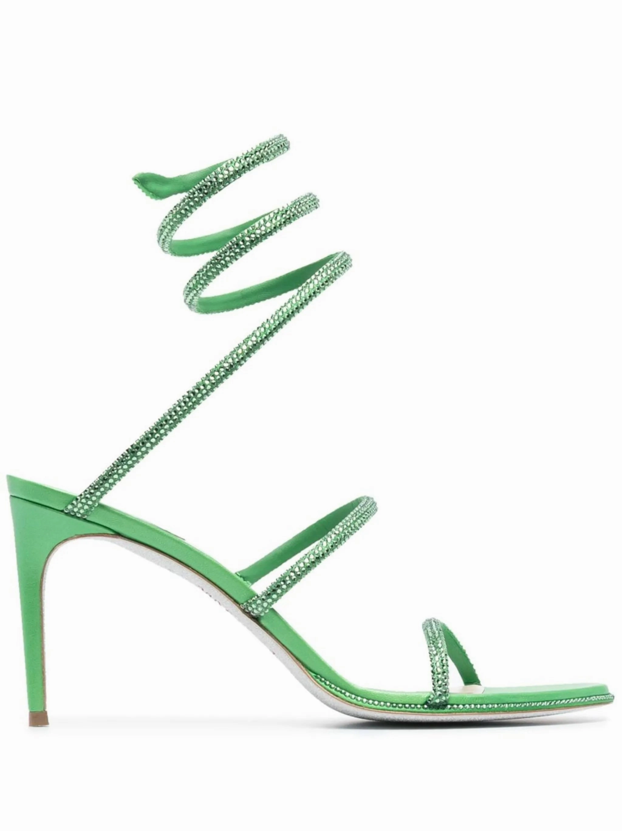 crystal-embellished strap-detail sandals Best Sandals For With Plantar Fasciitis