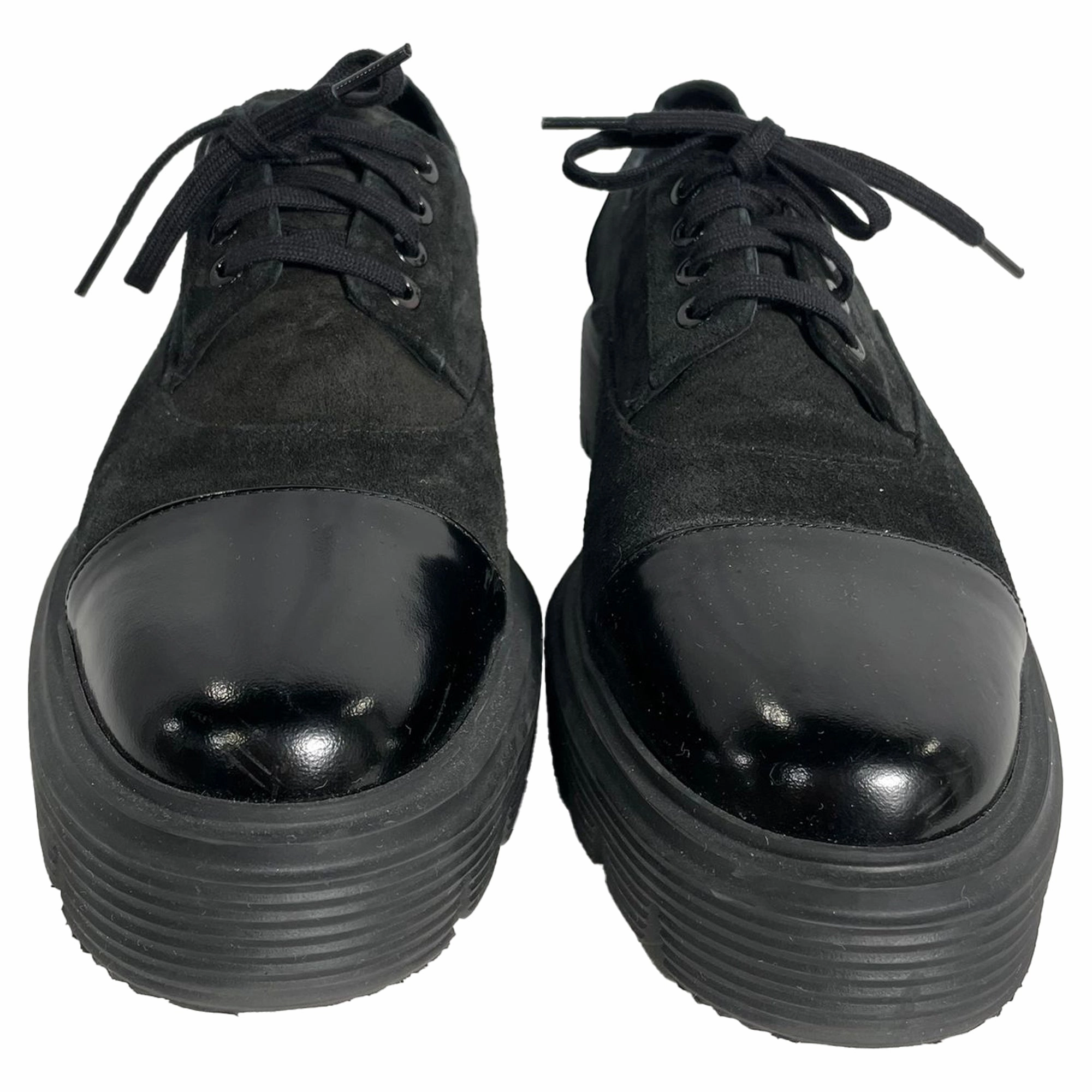Stuart Weitzman Nolita Platform Oxford Shoes in Black Suede Original Grand Stitchlite Wingtip Oxford Shoe