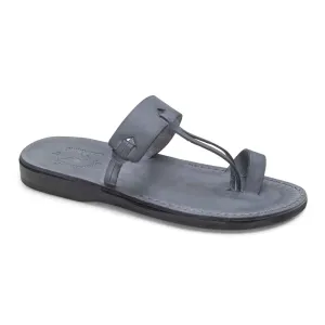 David - Leather Open Toe Sandal | Grey Fendi Sandals