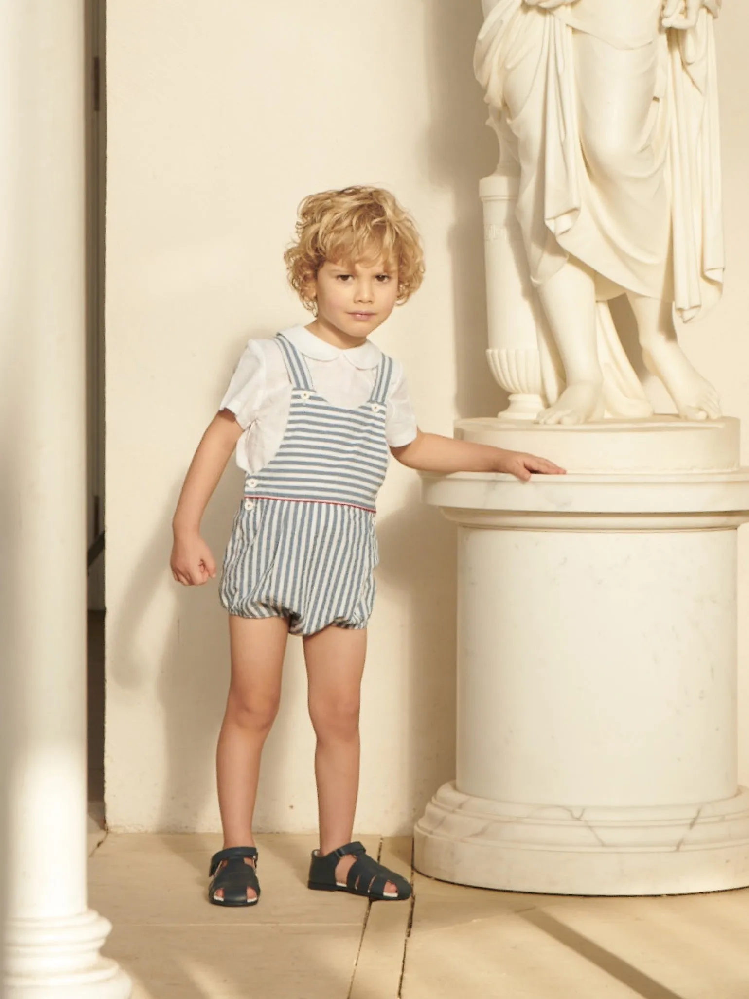 Leather Thong Sandals Navy Leather Toddler Toledo Sandals