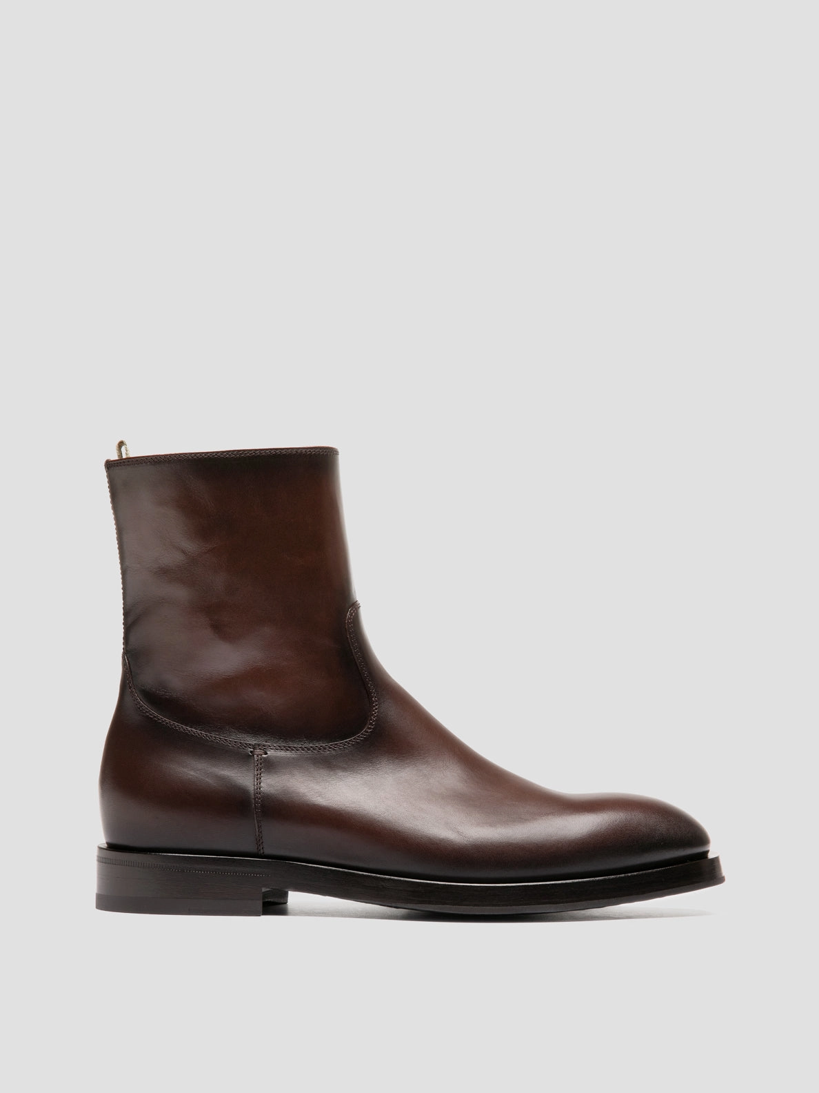 ORTEGA 002 - Brown Leather Zipped Boots Taupe Colour Boots