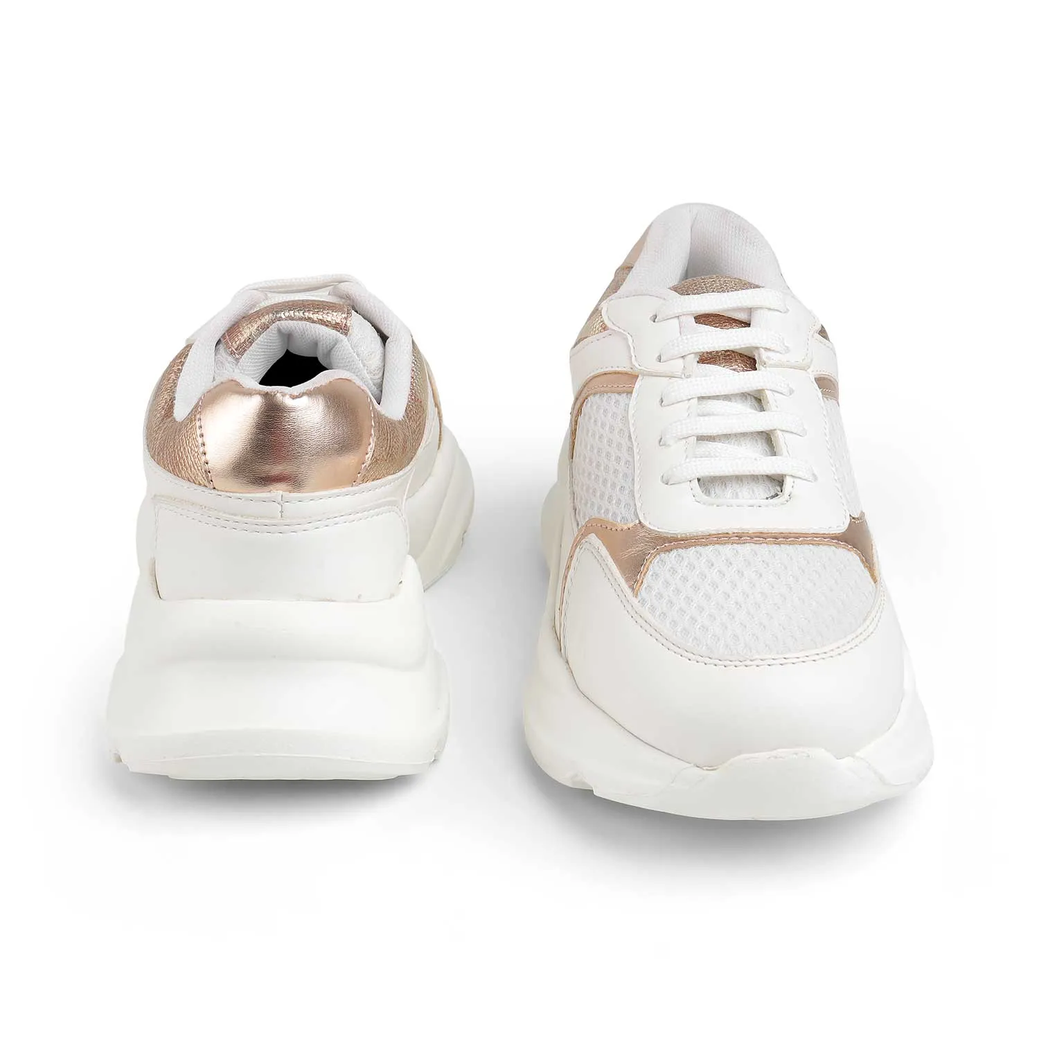 Roller Skate Sneakers Tresmode White Champagne Women's Sneakers